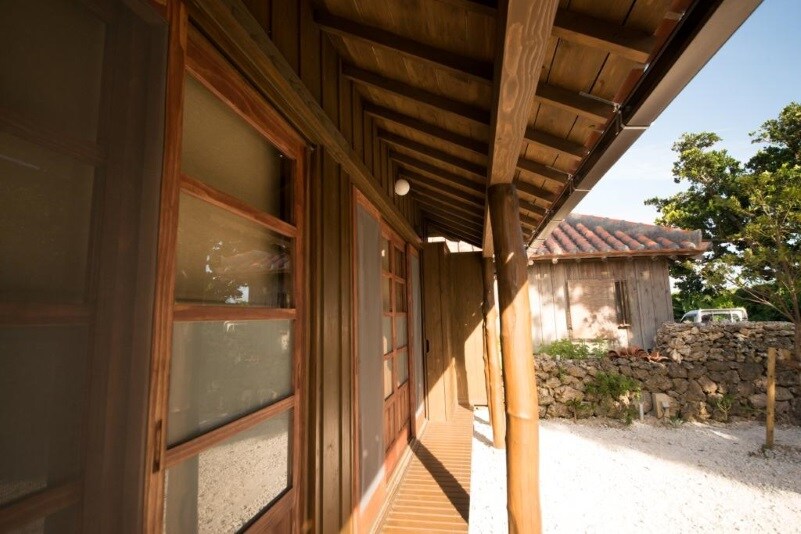 Inside the building.
