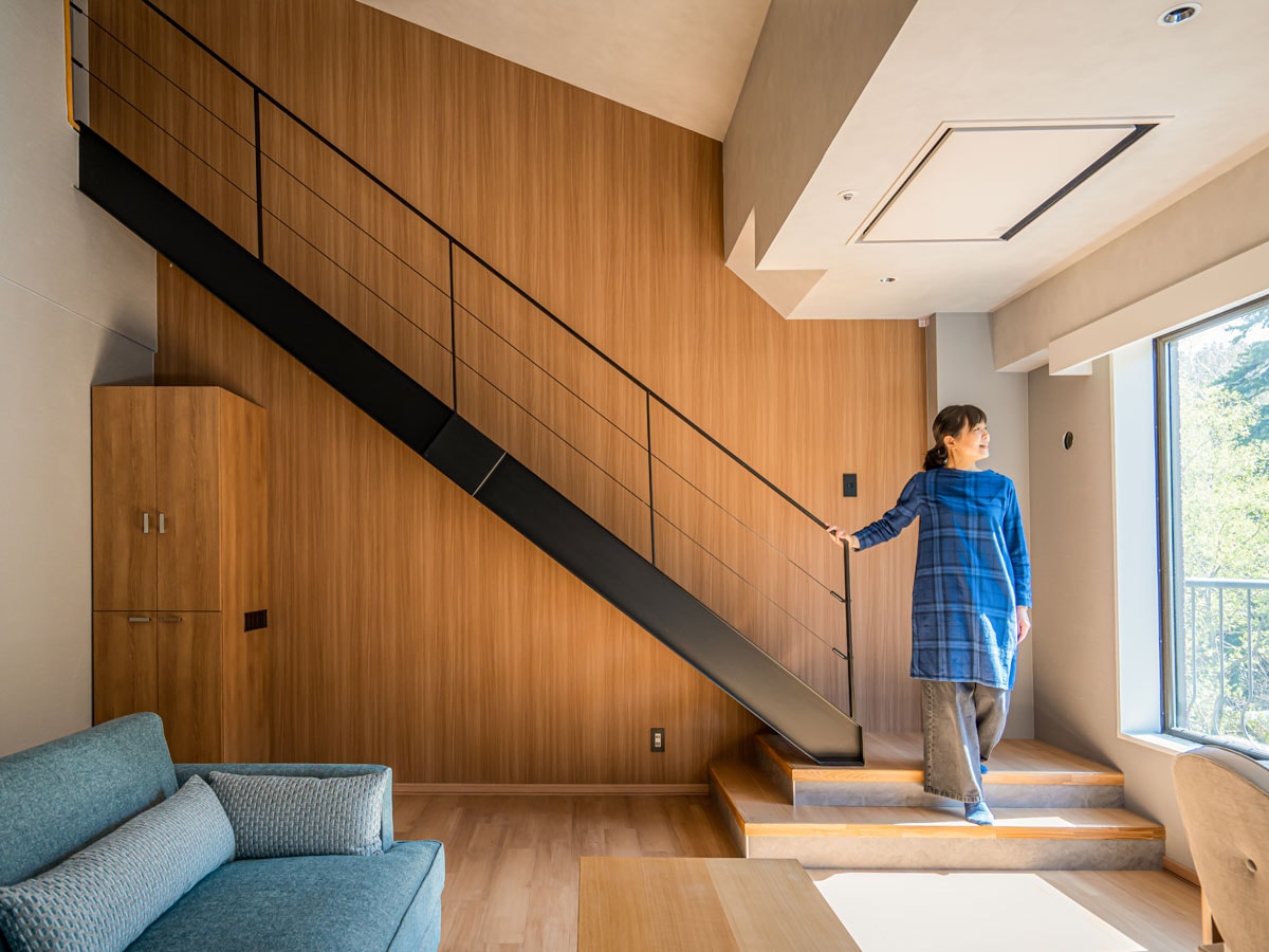 [Example of maisonette triple room] Maisonette type recommended for families and groups.