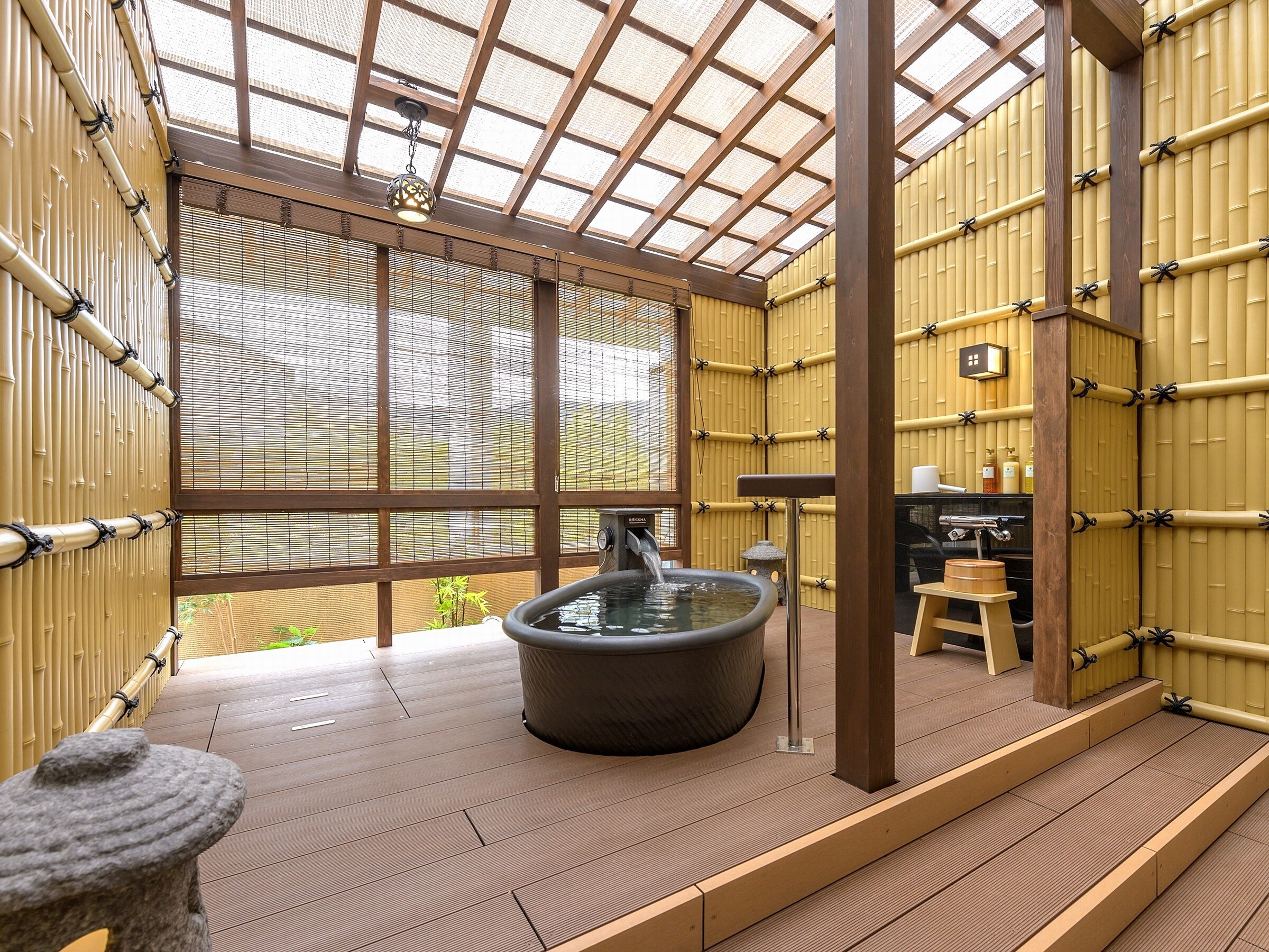 @Twin room with open-air bath on the 3rd floor of the hot spring building