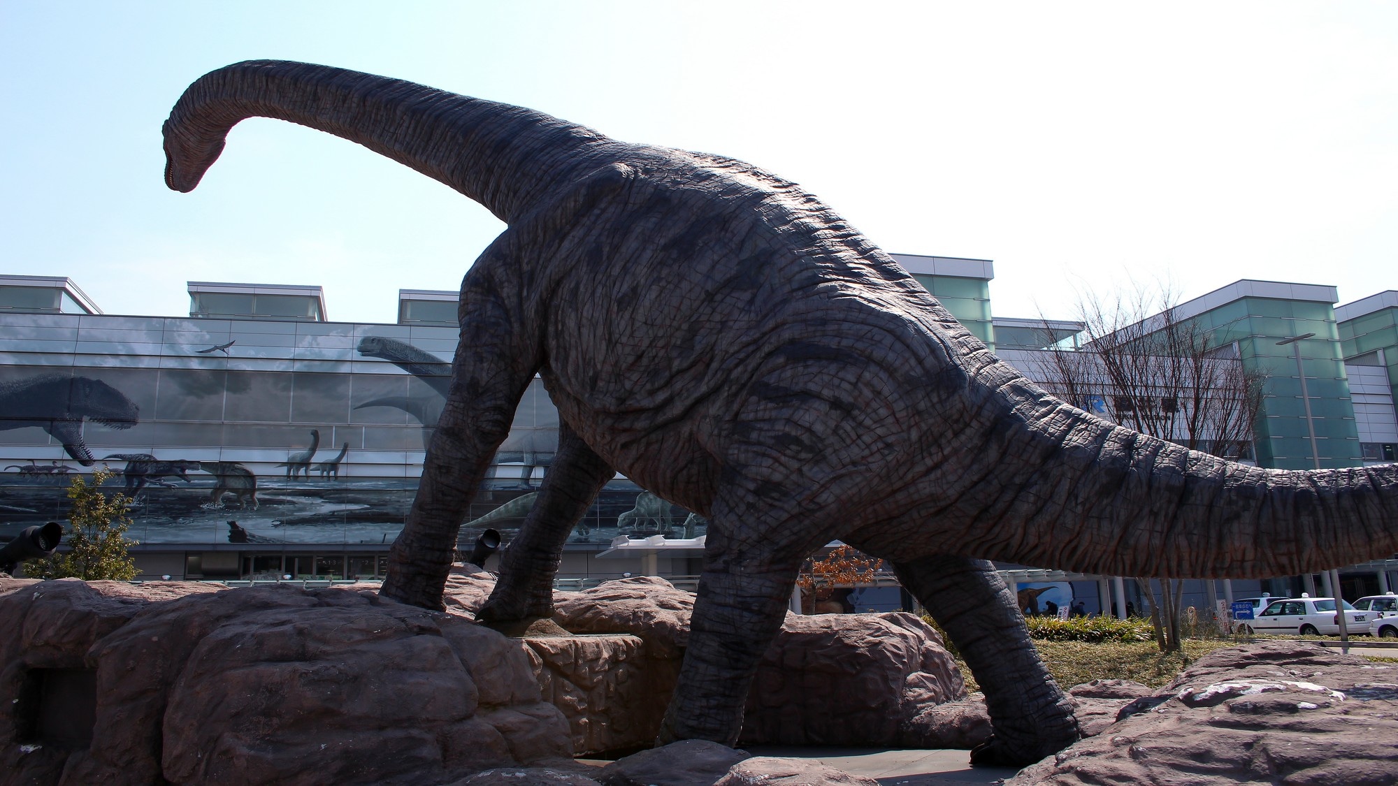 There's a huge dinosaur in front of Fukui Station too!