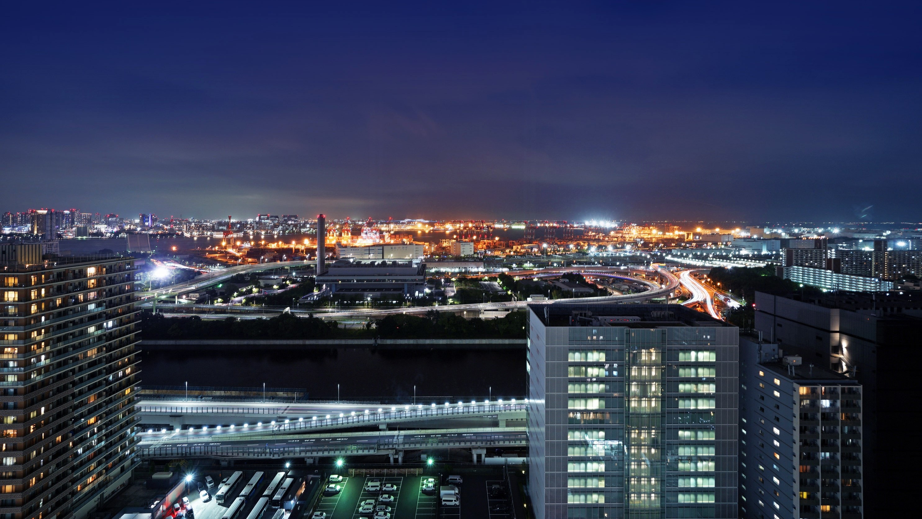 View from guest room (night view) *example