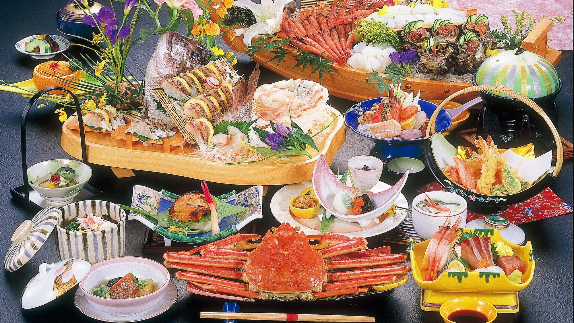 [Example of dinner] Sea bream crab course (image) with popular ingredients