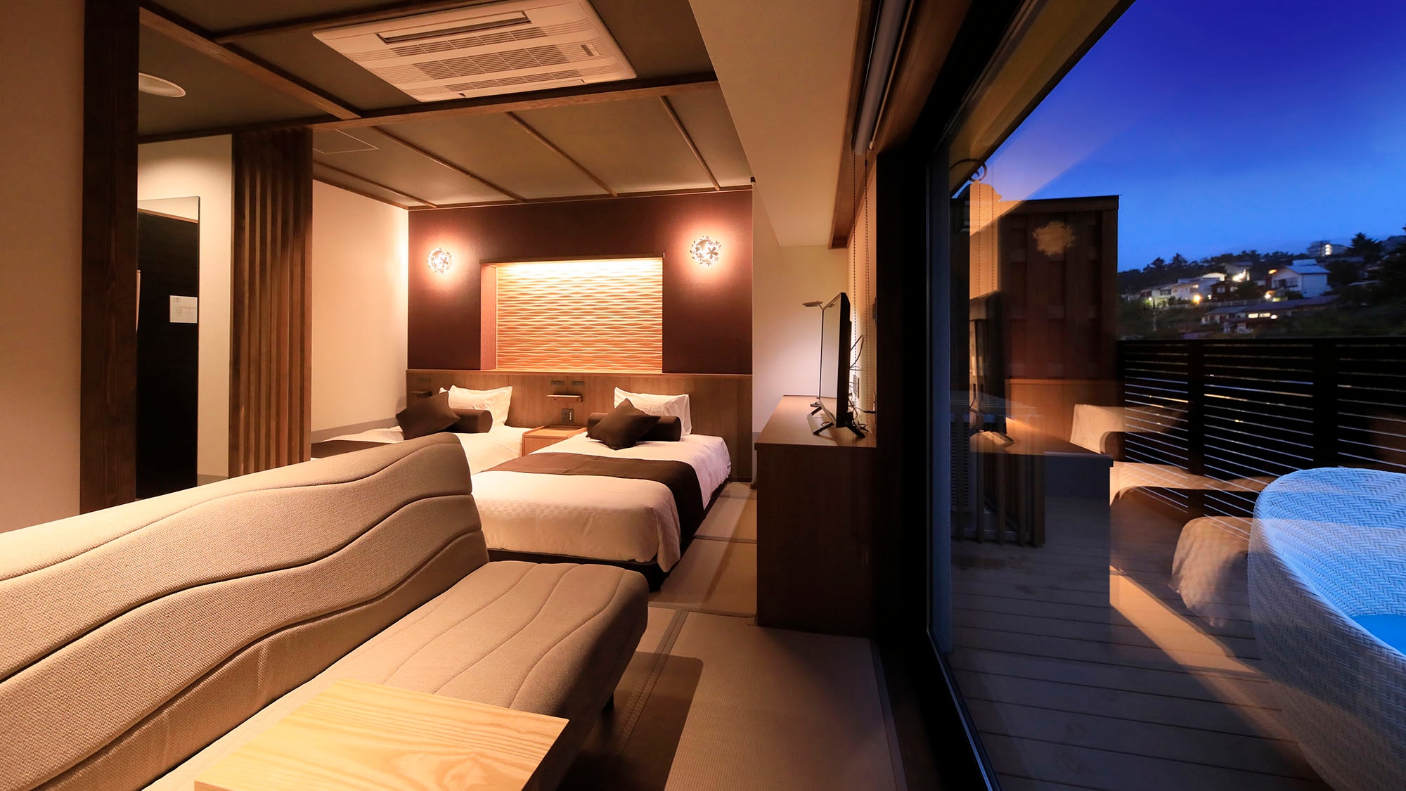[Linglong] Japanese modern special room with 2 open-air baths