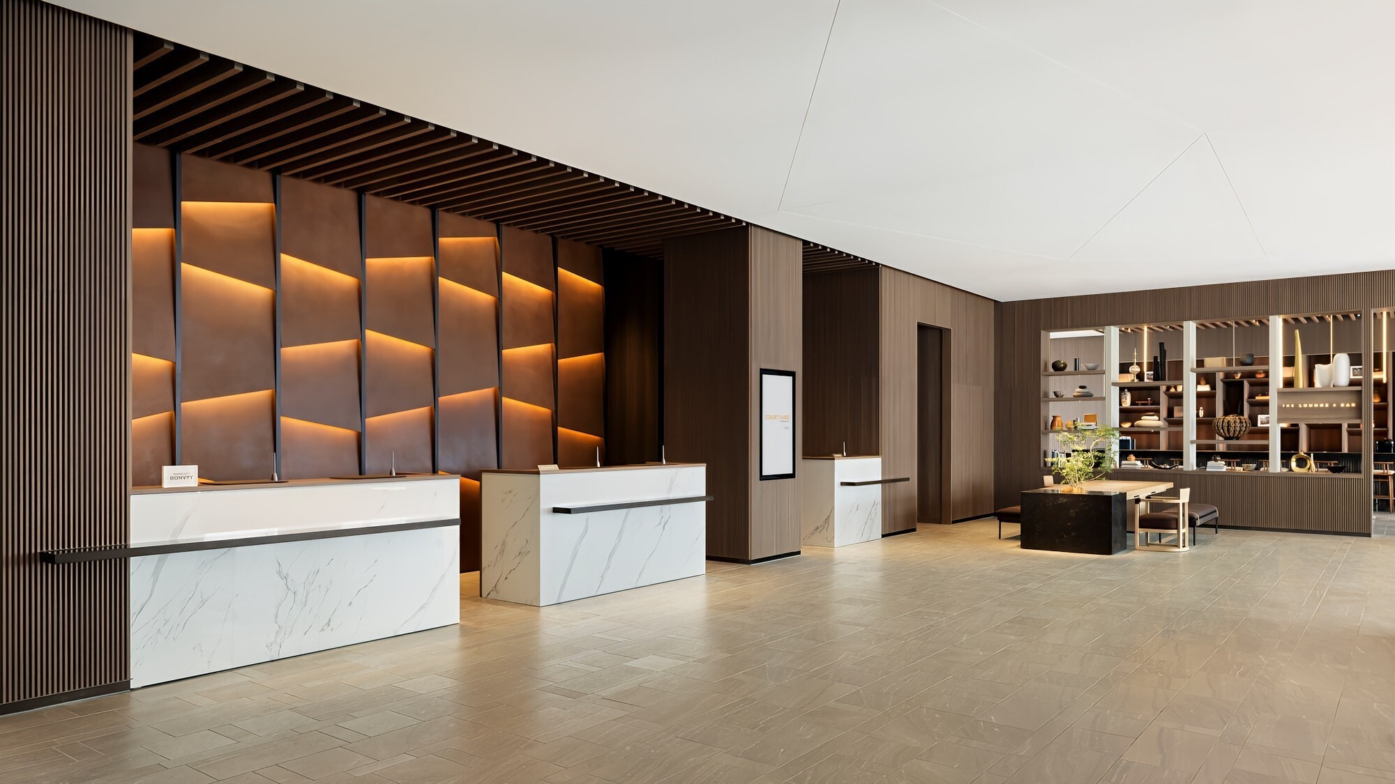 ■ Reception: A simple yet sophisticated design of the reception