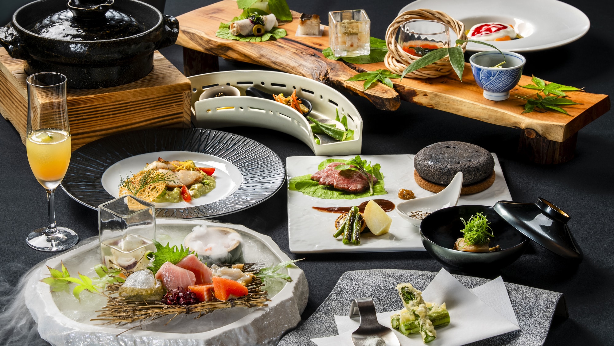 [Summer Menu 2026] Kaiseki Dinner featuring the aroma of hot springs, the tides of Funka Bay, and the bounty of Iburi and Hokkaido *Subject to change depending on ingredient availability