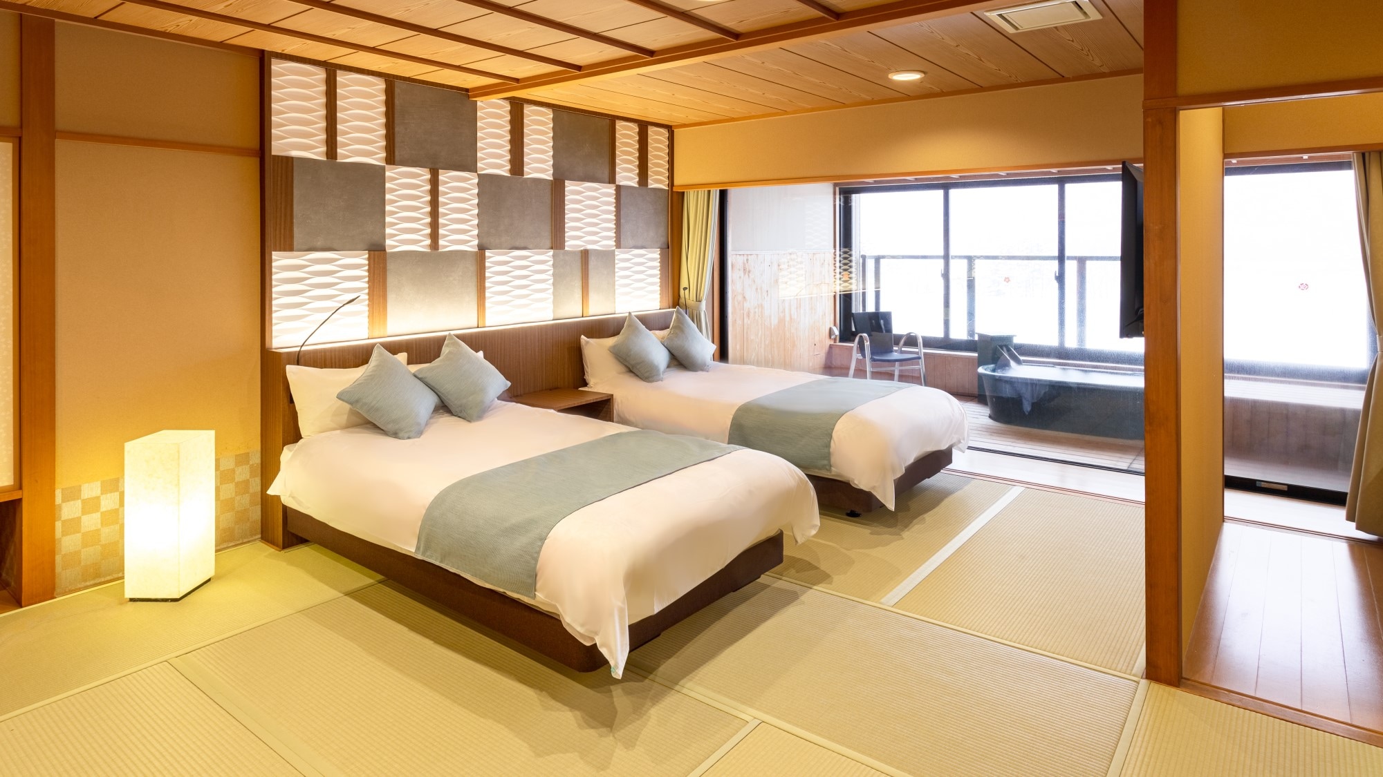 [Yuraku no Yakata Midori] Kamar bergaya Jepang-Barat dengan pemandian terbuka 60㎡