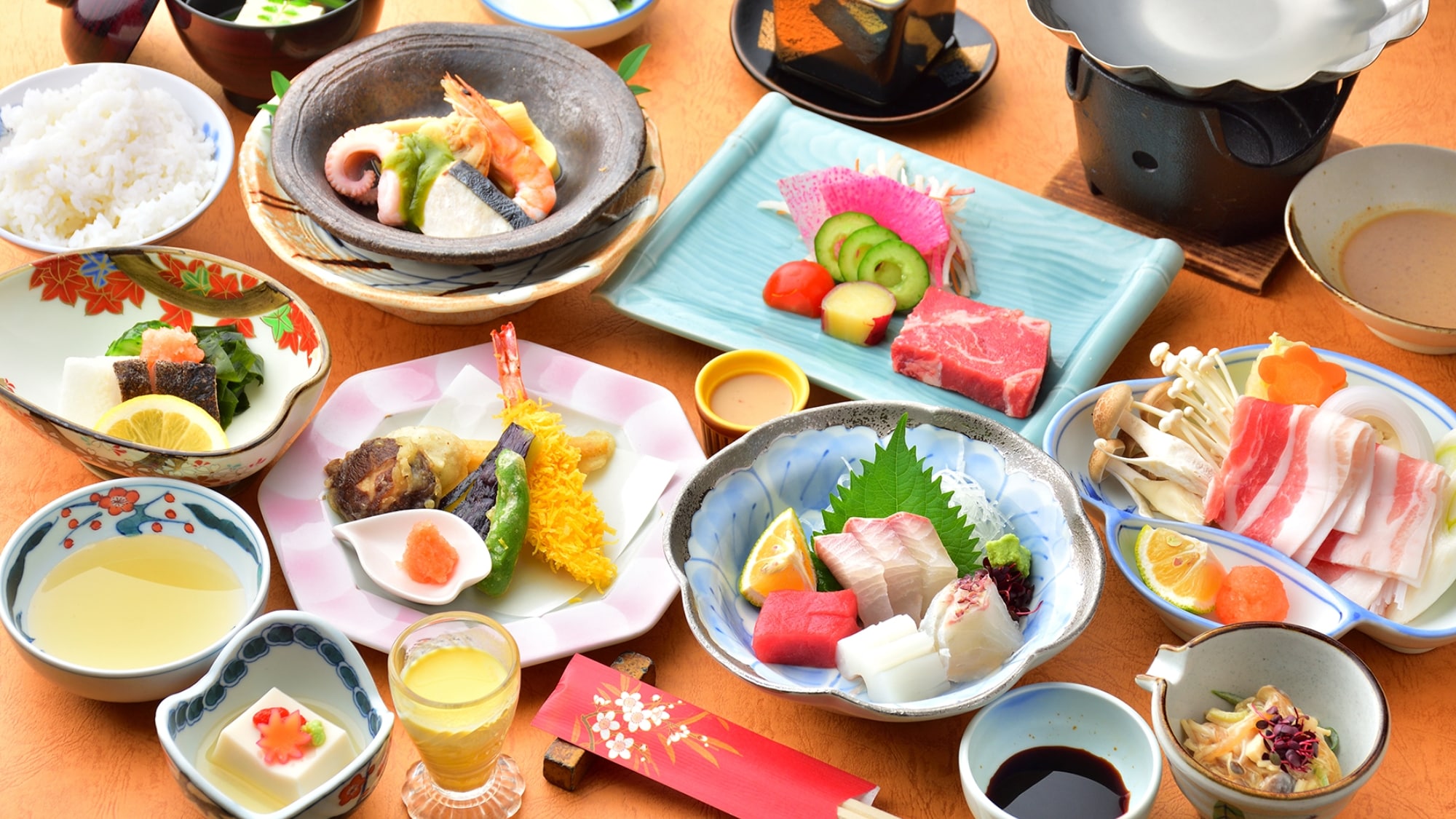 [Dinner example/Yunoka Kaiseki] Kaiseki cuisine made with ingredients carefully selected by the head chef.