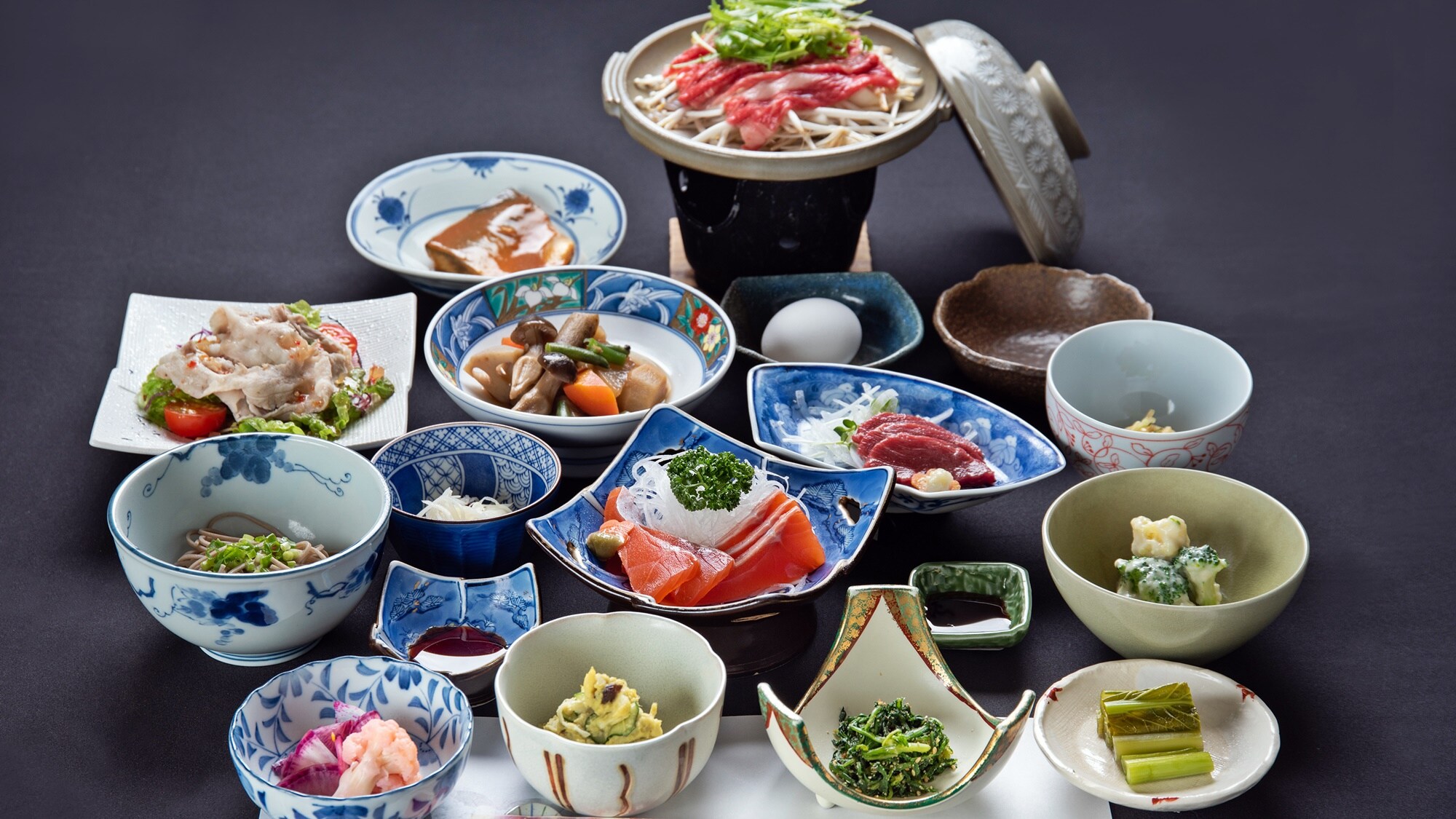 *晚餐/甲心怀石料理（升级版）新增信州牛肉铁板烧、马肉刺身、信州三文鱼！