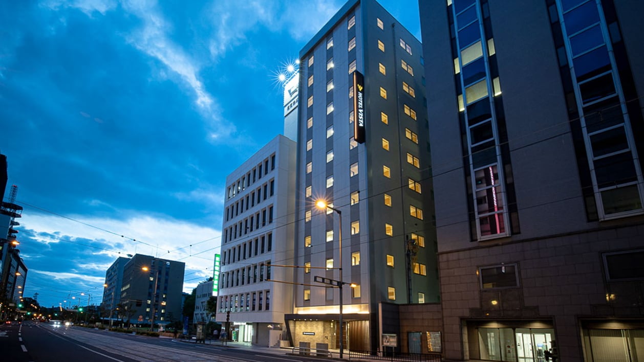 Exterior of "Hotel Vista Matsuyama" (evening view)