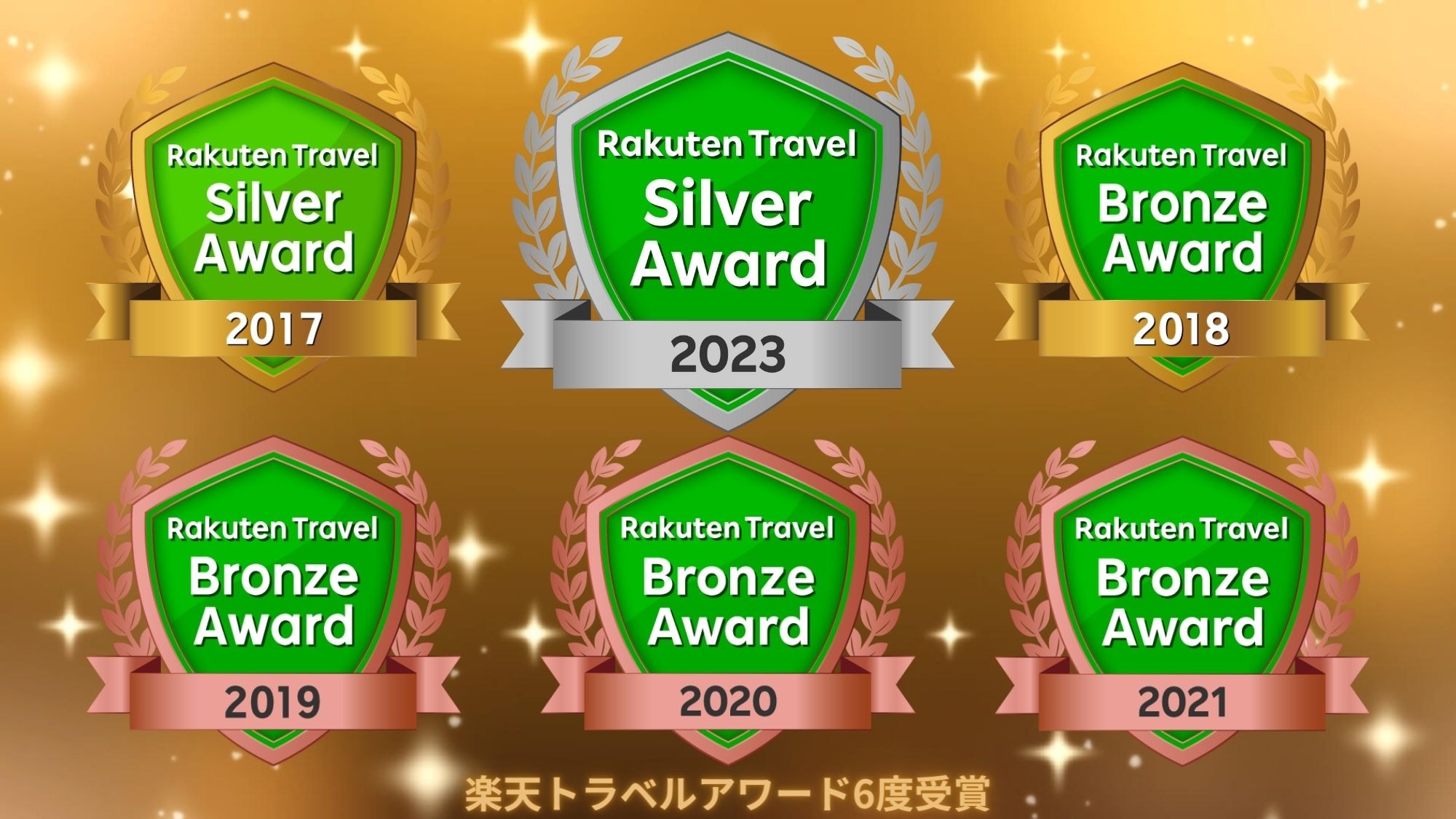 Six-time winner of Rakuten Travel Award