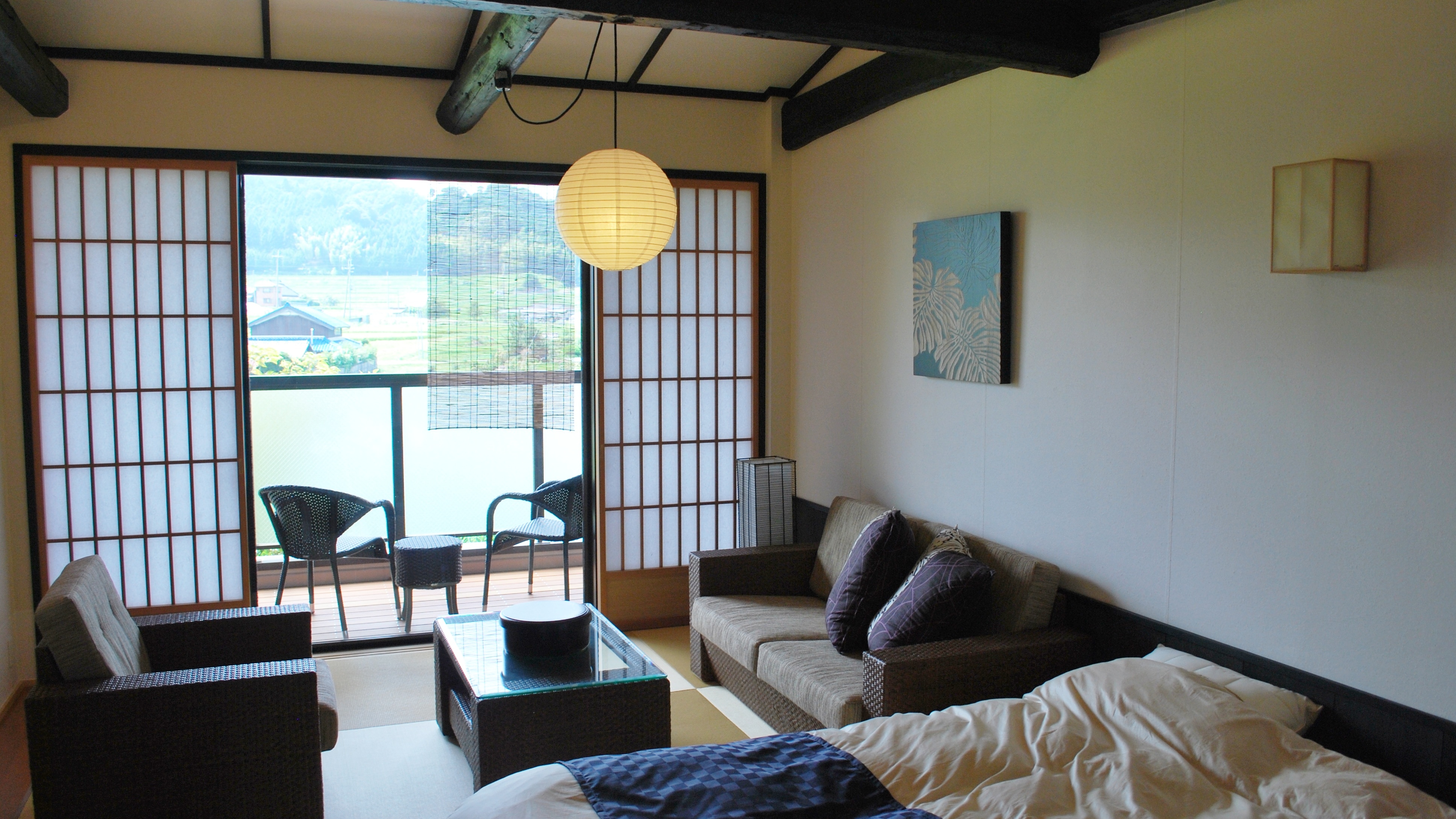 Open-air bath guest room [Zenjubo] Some rooms have comfortable beds