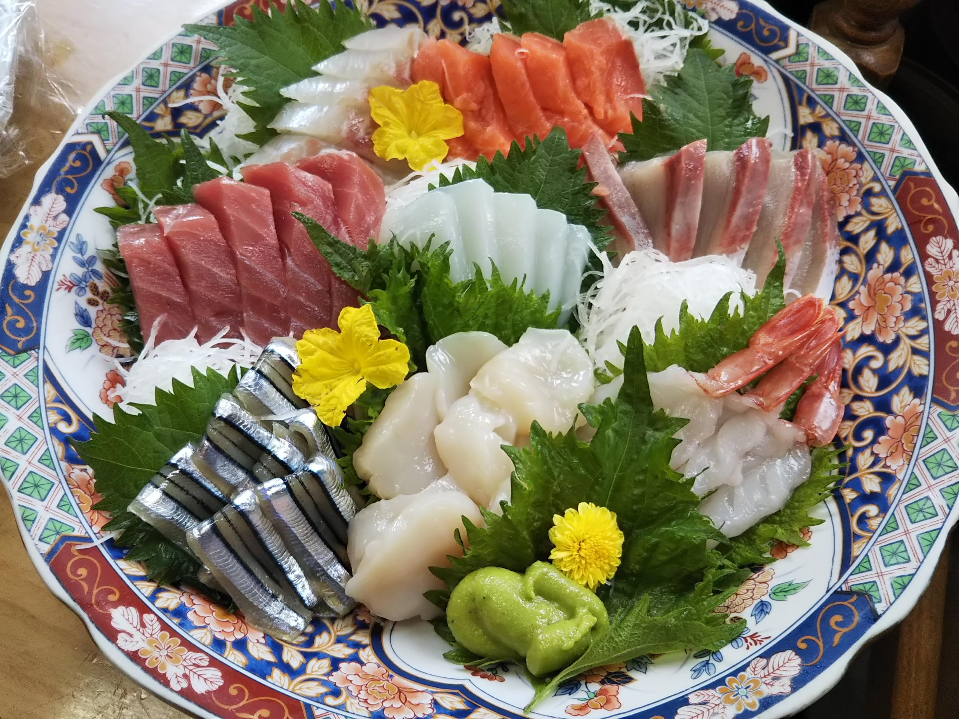 Fresh sashimi platter
