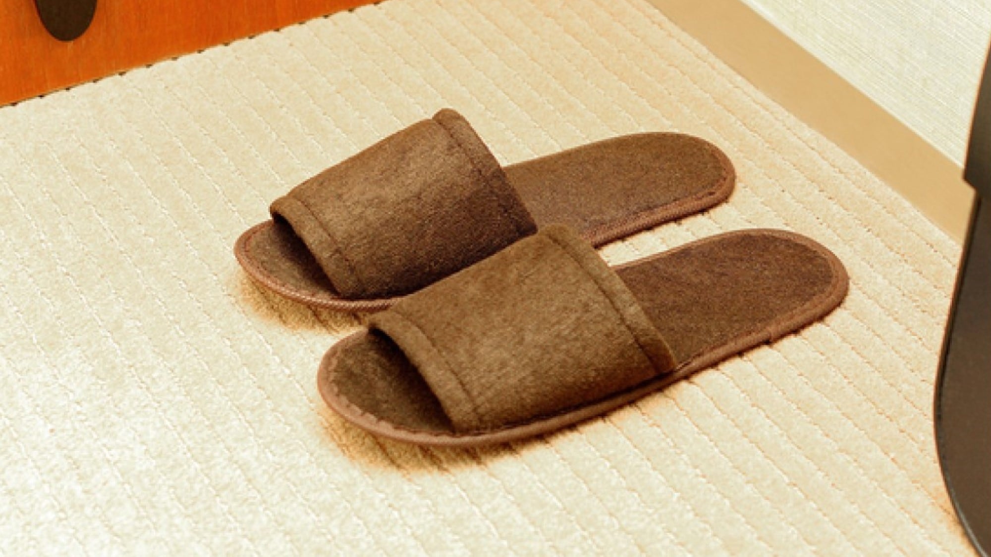[Common to all rooms] We value cleanliness and provide disposable slippers.
