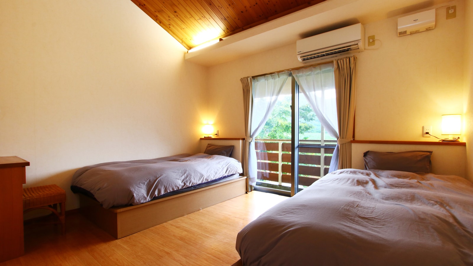 [Hewan peliharaan diizinkan] Kamar Twin dengan pemandangan gunung*