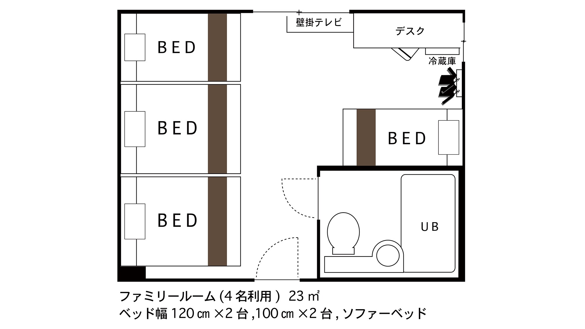 ◇Family Room◇ Floor plan (for 4 people)