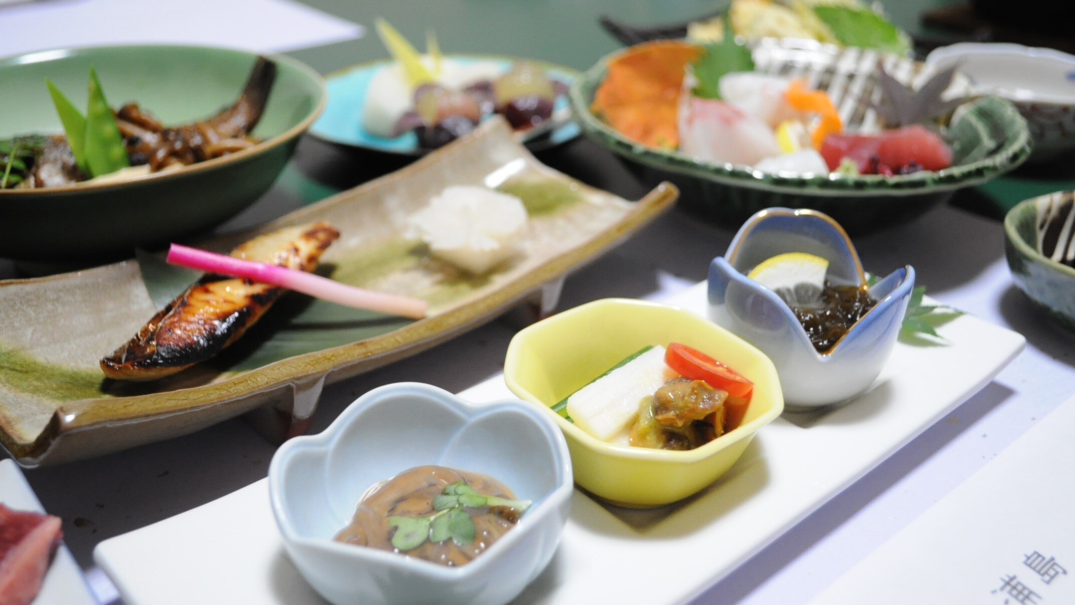 ◆ Setouchi Kaiseki (Image) Enjoy the bounty of the Setouchi sea and land.