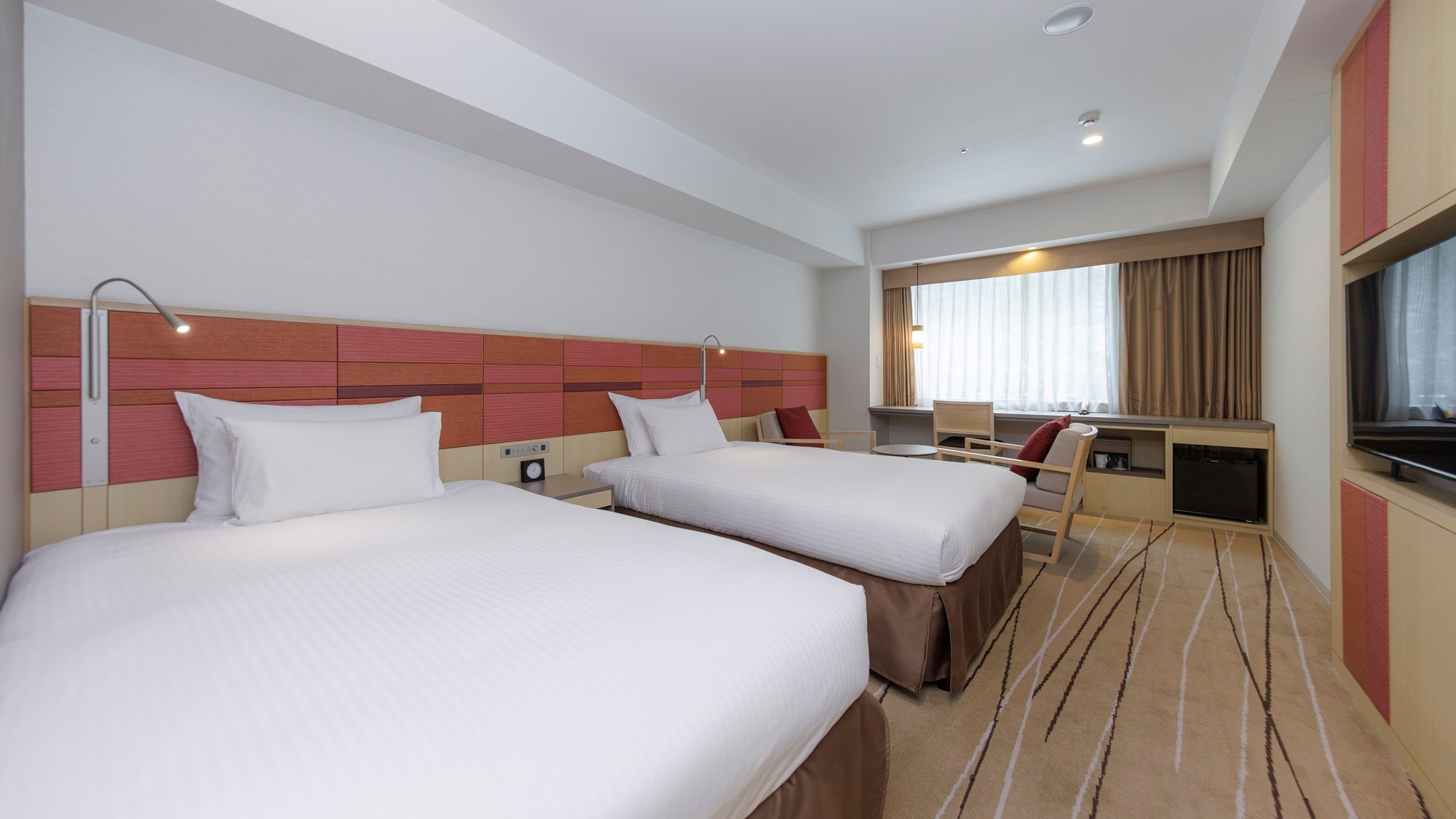 ห้องดีลักซ์ทวิน [เตียงกว้าง 29ตรม./120ซม. x 2]