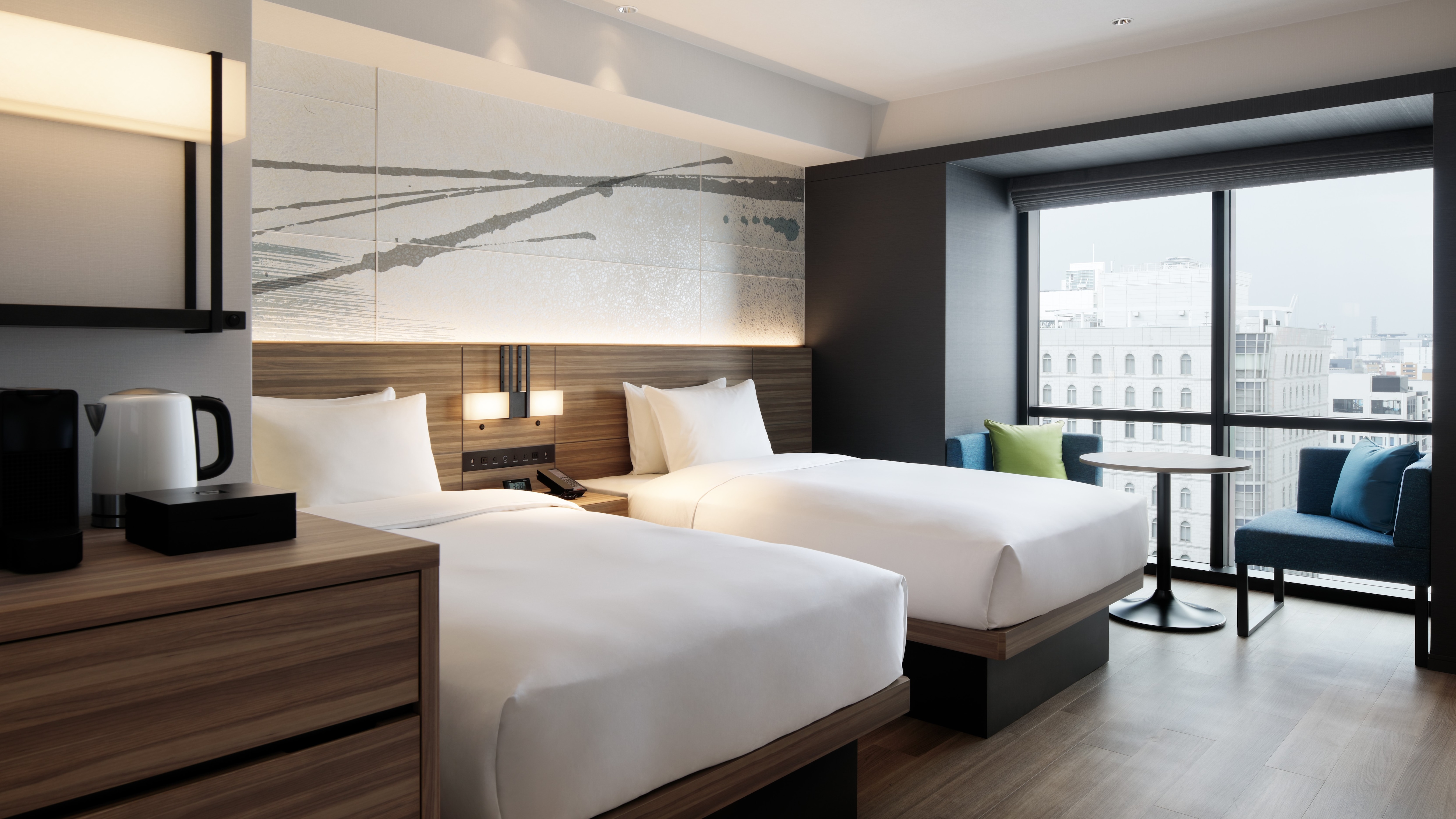 ：Collaboration Twin 30.4m2/12th-16th floors/Non-smoking/2 Simmons beds 120cm x 200cm x 2