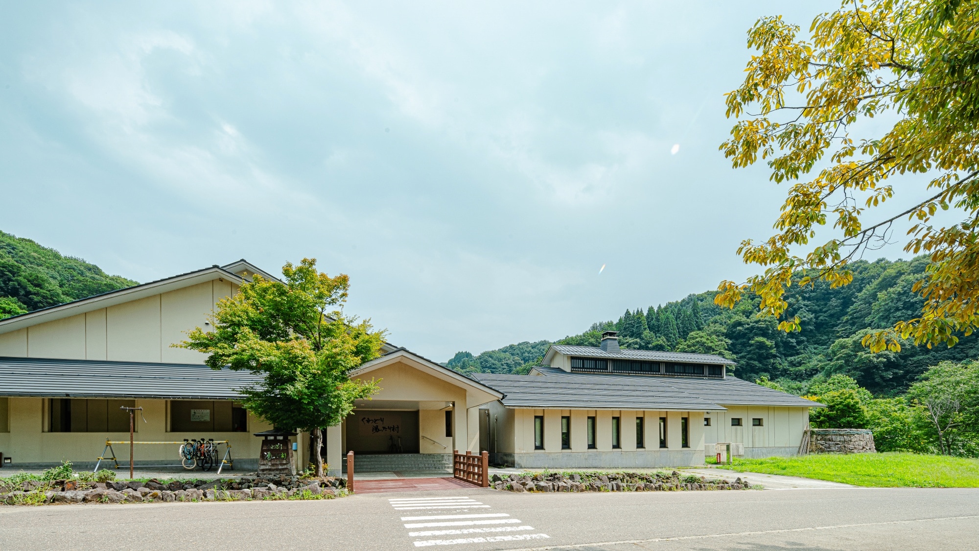 *Exterior: Located in a quiet mountain valley, surrounded by nature in all four seasons.