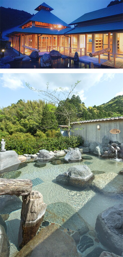 Yoro Valley Onsen [Goriyaku no Yu] อ่างอาบน้ำภายนอกและกลางแจ้ง