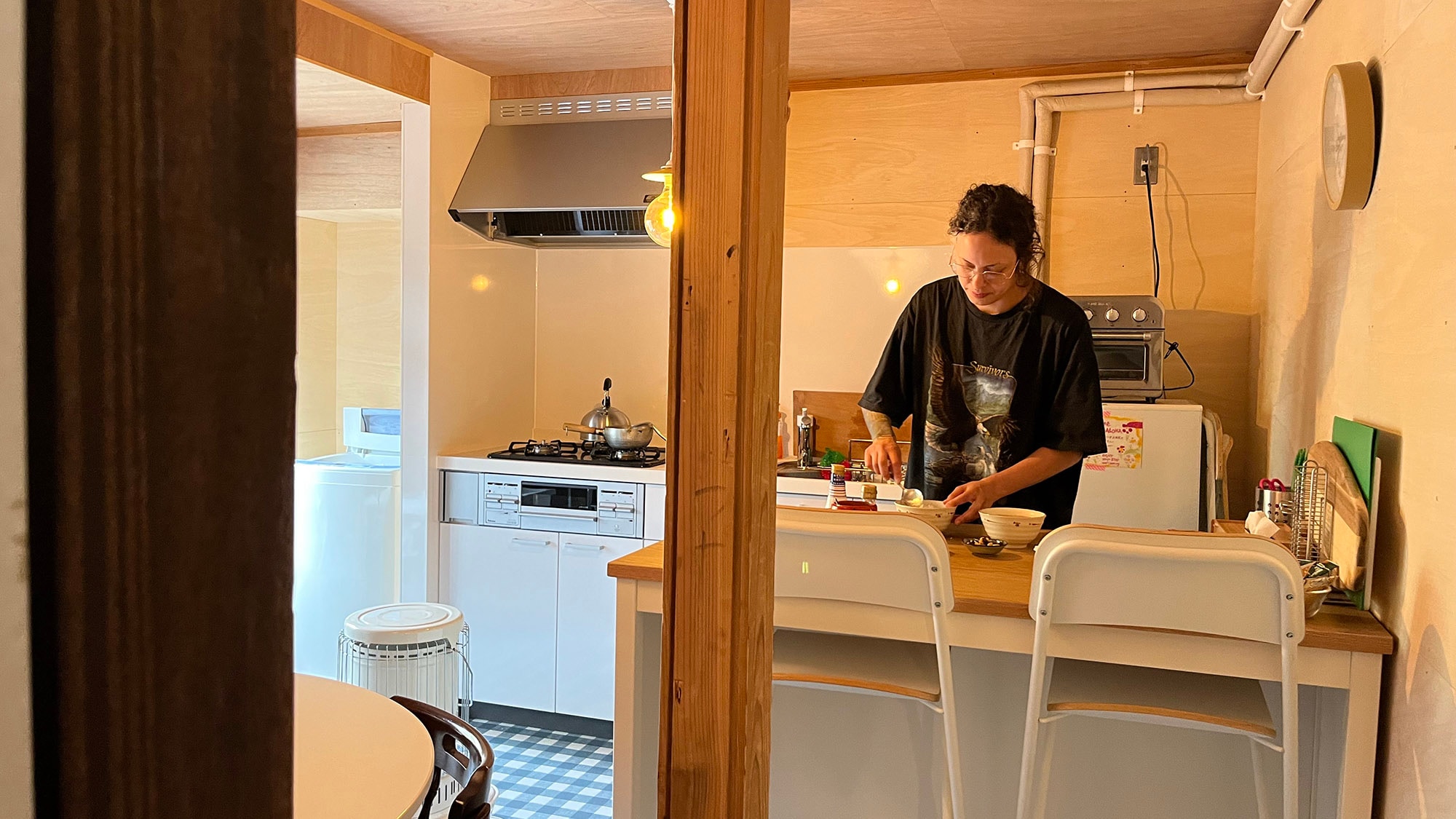 ・[Shared kitchen] There is a simple shared kitchen where you can cook local Nagano ingredients.