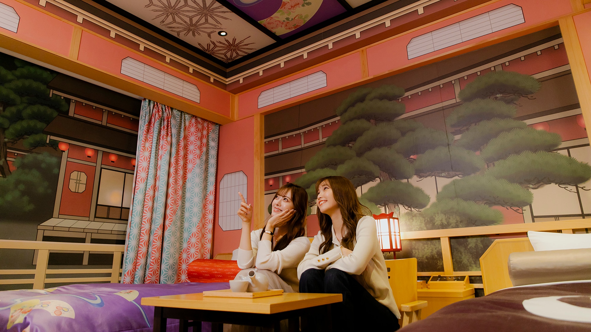 [Kabuki Room-Matsu] A gorgeous room that reproduces the stage of "Kabuki Model Tadaomizo". (C) SHOCHIKU