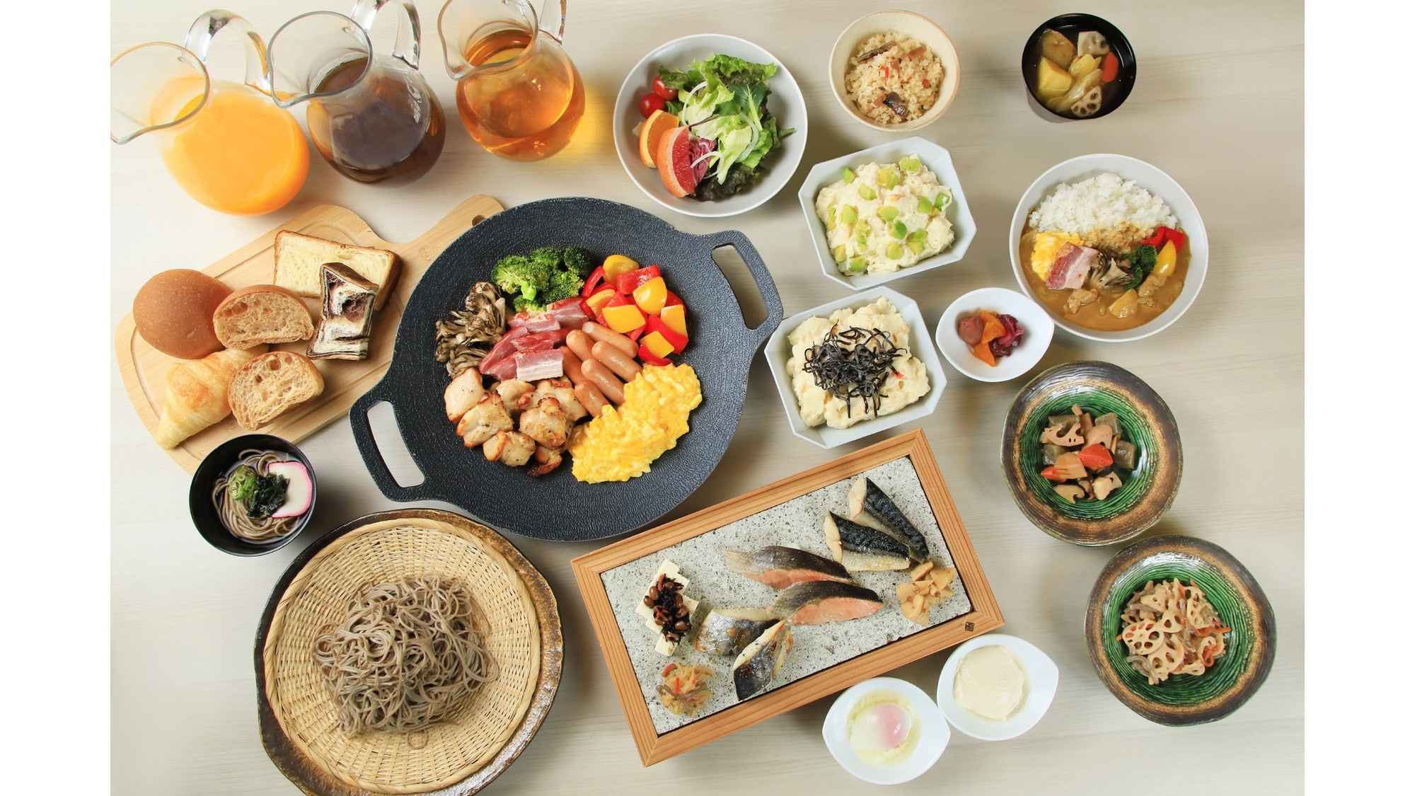 ご飯とパンと蕎麦をおいしく食べる