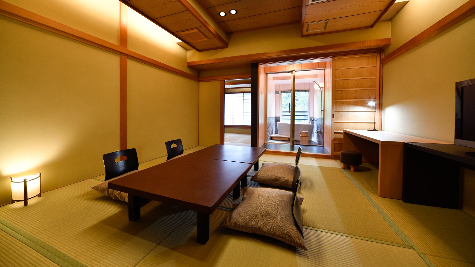 Guest room with indoor hot spring bath, Japanese-style room