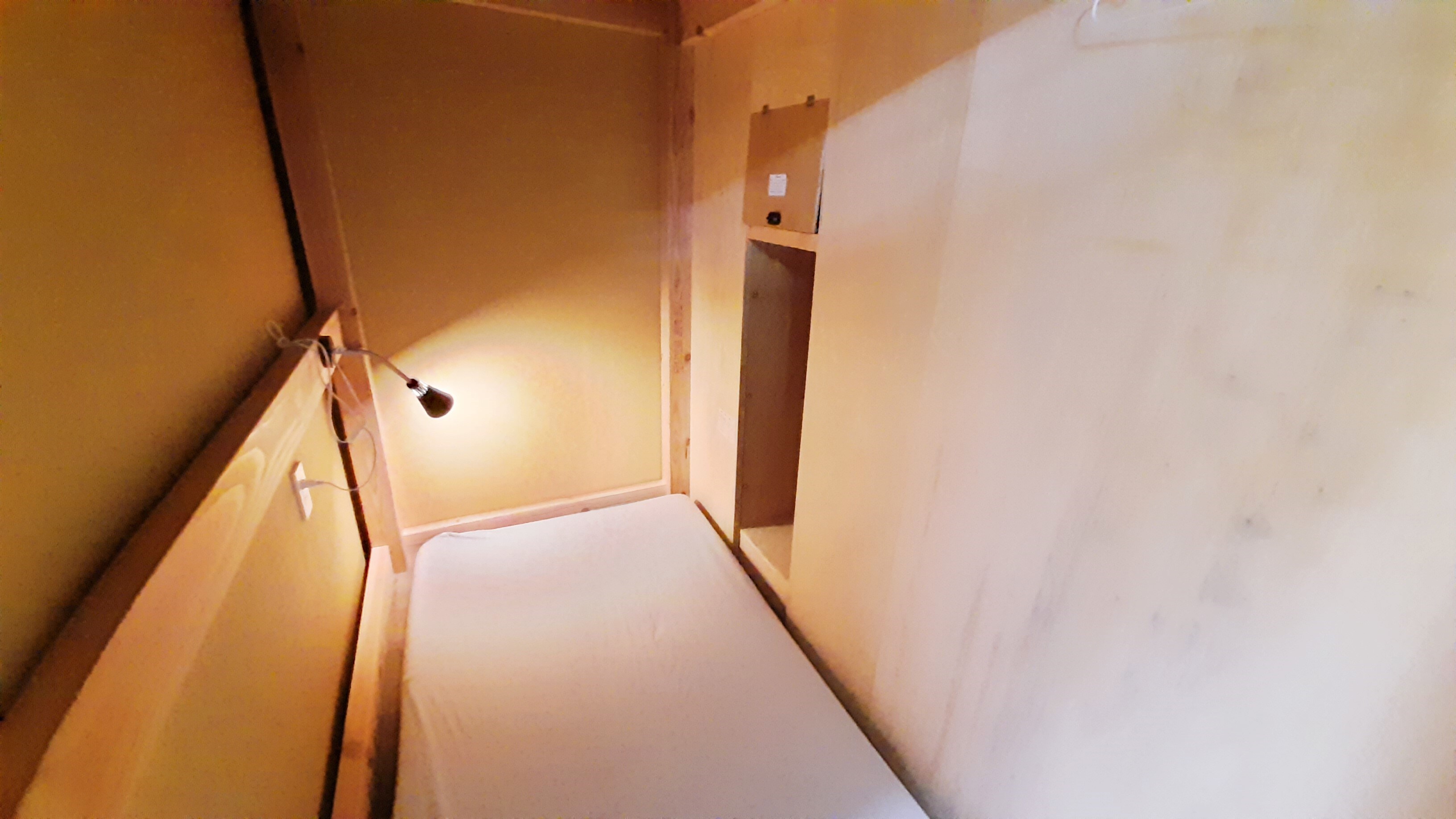 Inside the dormitory bed