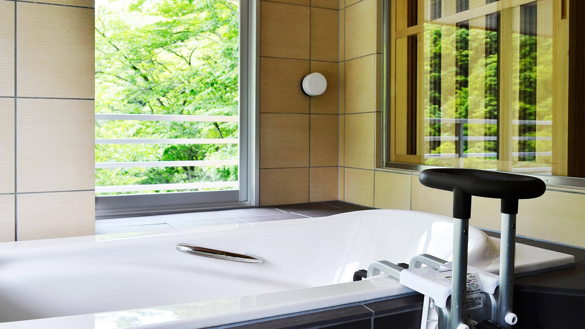 Modern special room with indoor hot spring bath