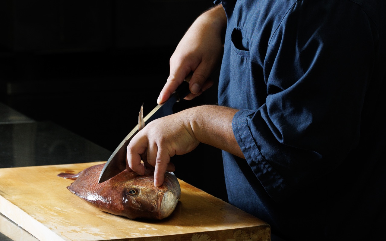 A variety of original Japanese dishes created by the head chef