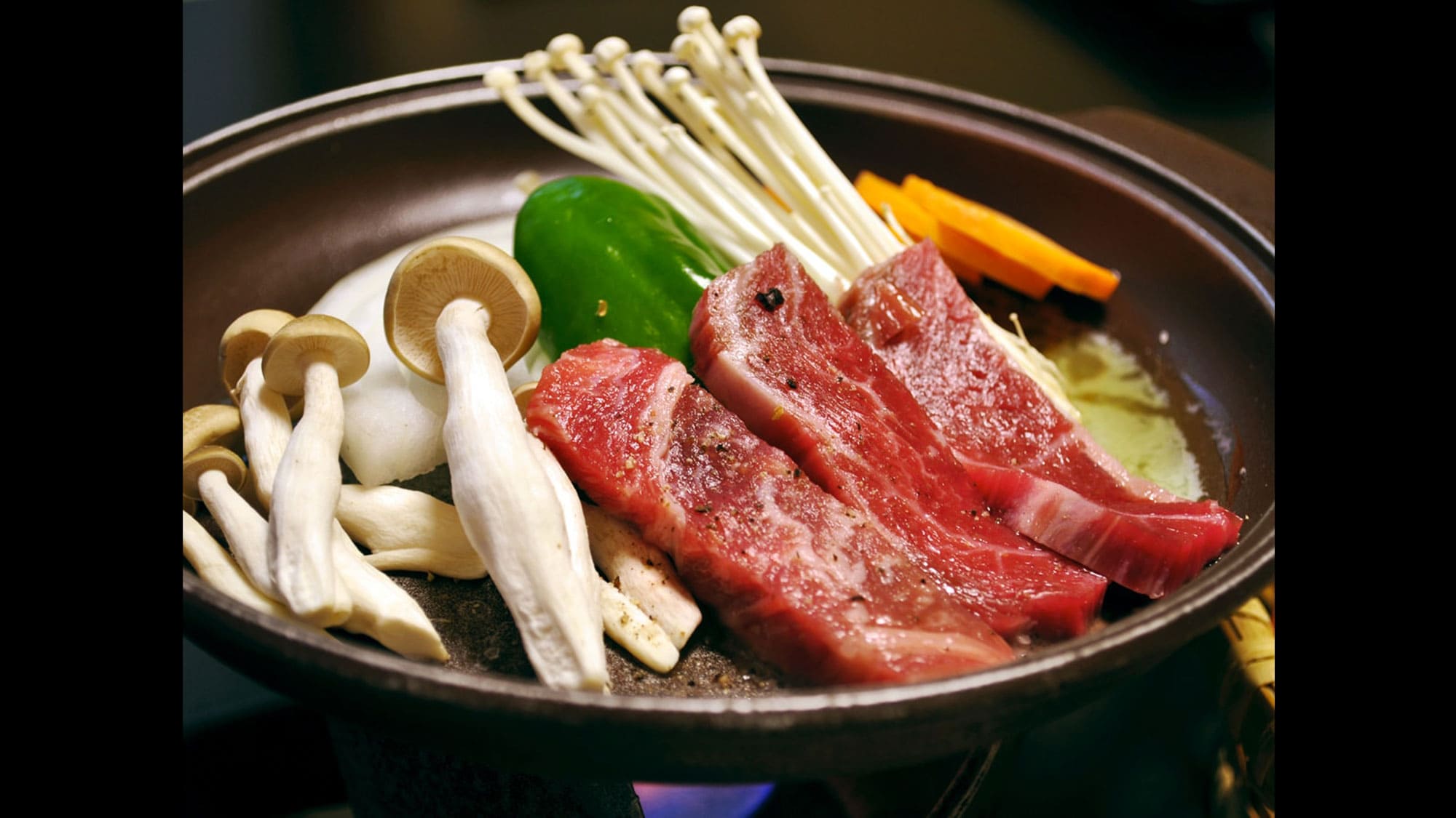 [Dinner example] Iwate Tankaku beef teppanyaki
