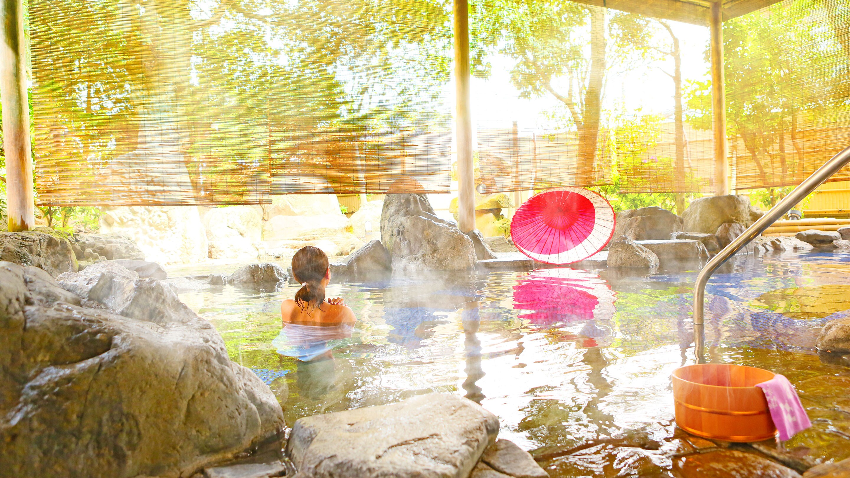 Garden open-air bath Rock bath *Image