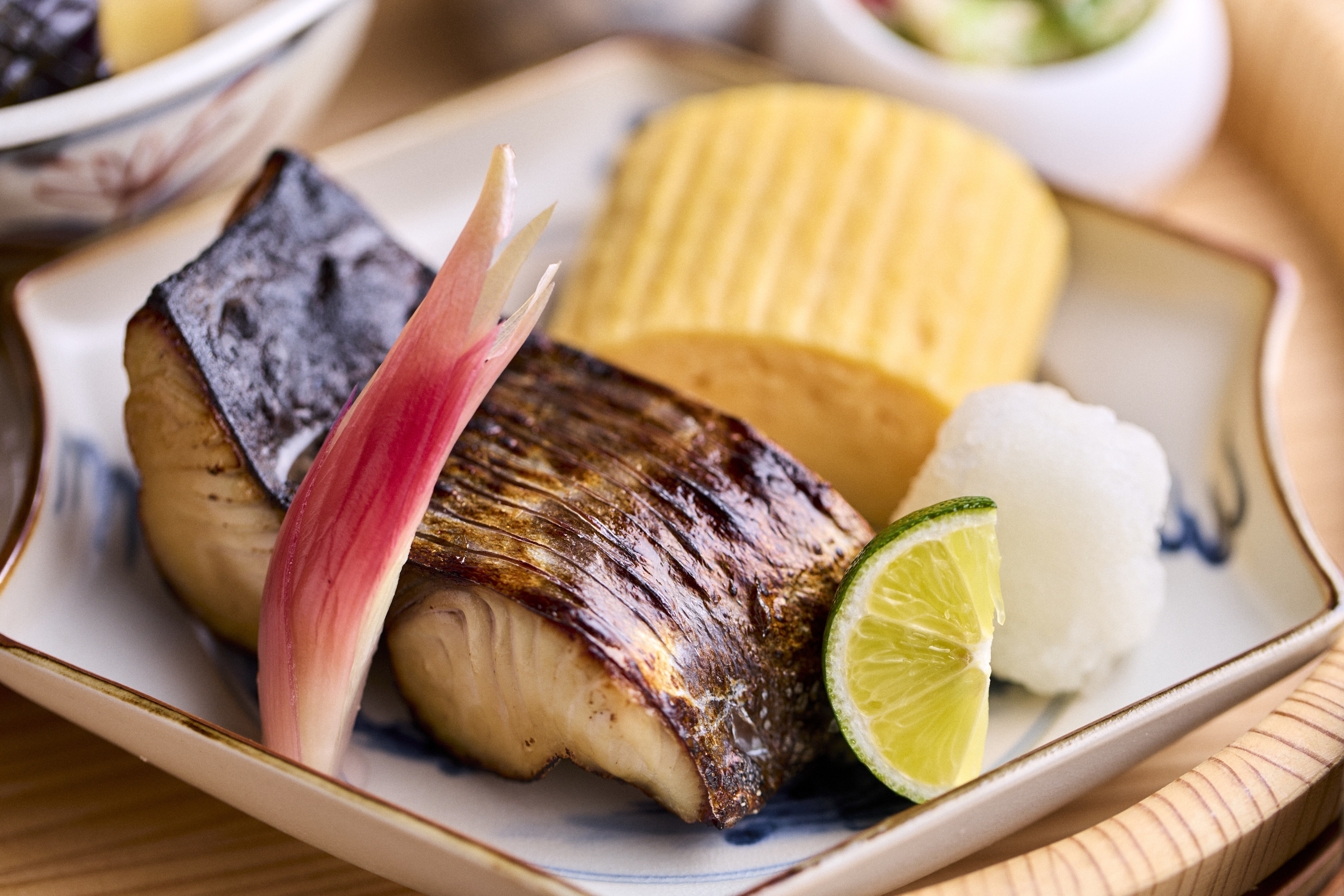 Breakfast set meal: Grilled dishes