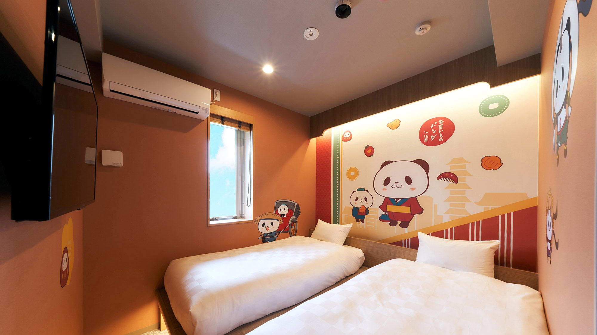 [Panda room for shopping / Twin on the top floor] This is the largest room with an aisle at your feet.