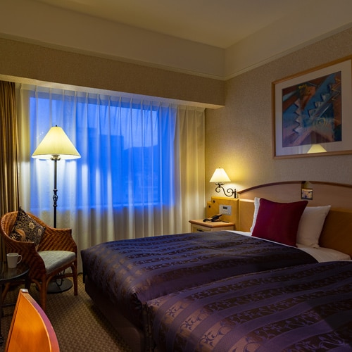[Hollywood Twin] Ukuran kamar 18㎡, 2 tempat tidur dengan lebar 100cm (hanya kamar bebas rokok)