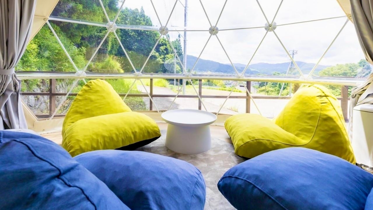 ``7'' Tenda kubah dengan pemandian terbuka pribadi Double&kali;2 Single&kali;2