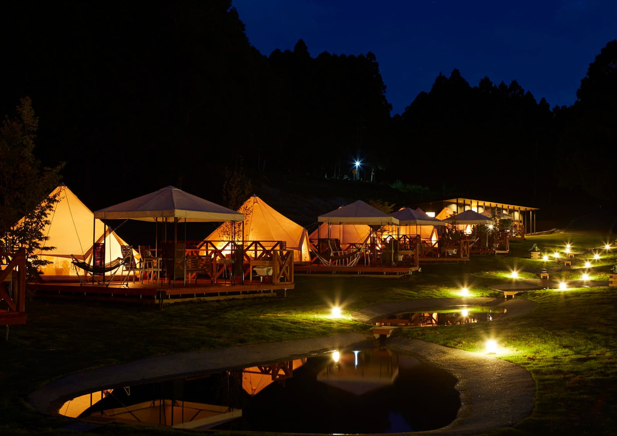 Glamping night view