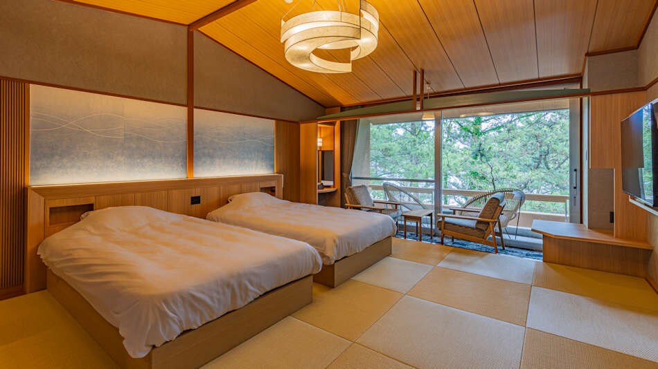 Japanese-style modern guest room Executive twin "Kokuon tokine"