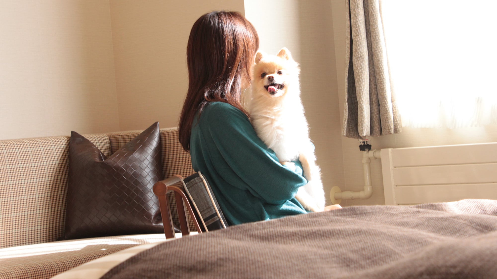 With my dog