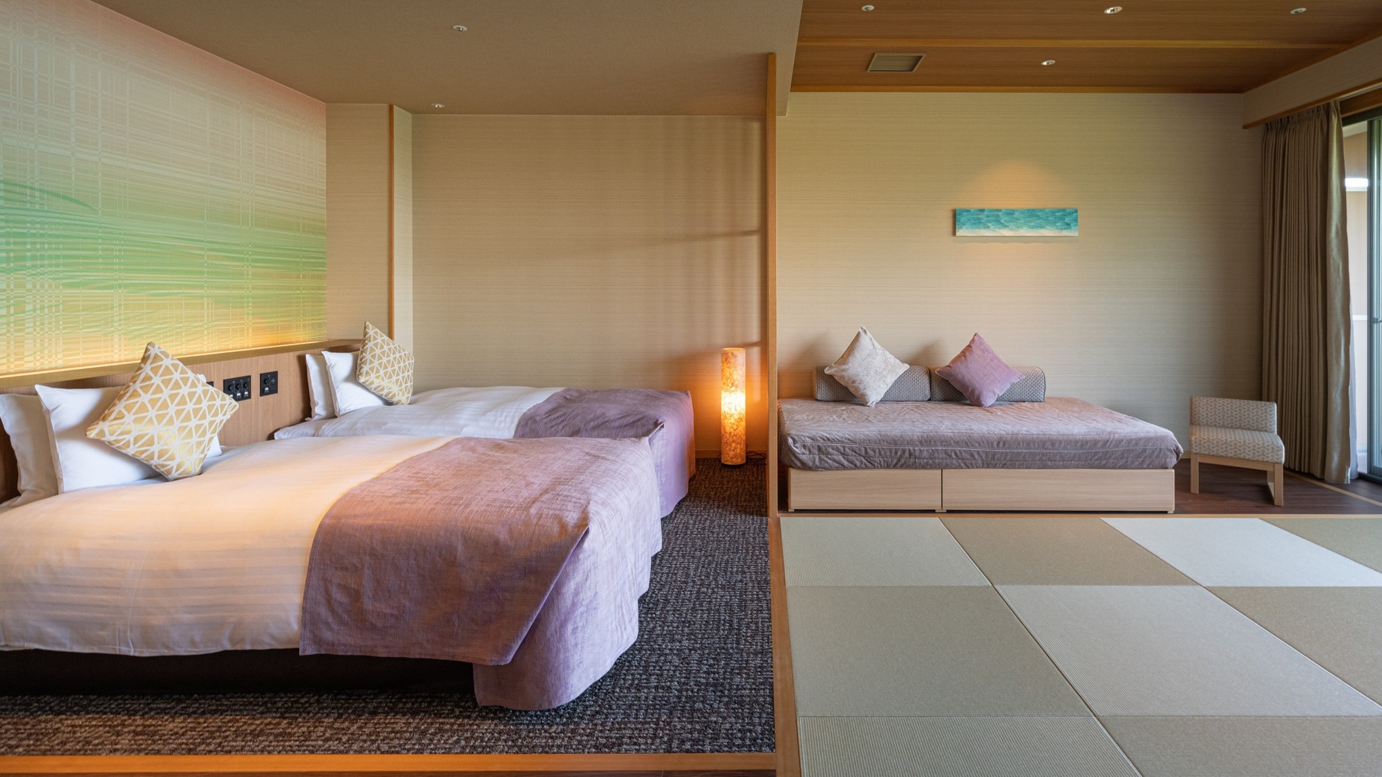 Tipe tempat tidur bergaya Jepang (dengan teras dan kamar mandi)