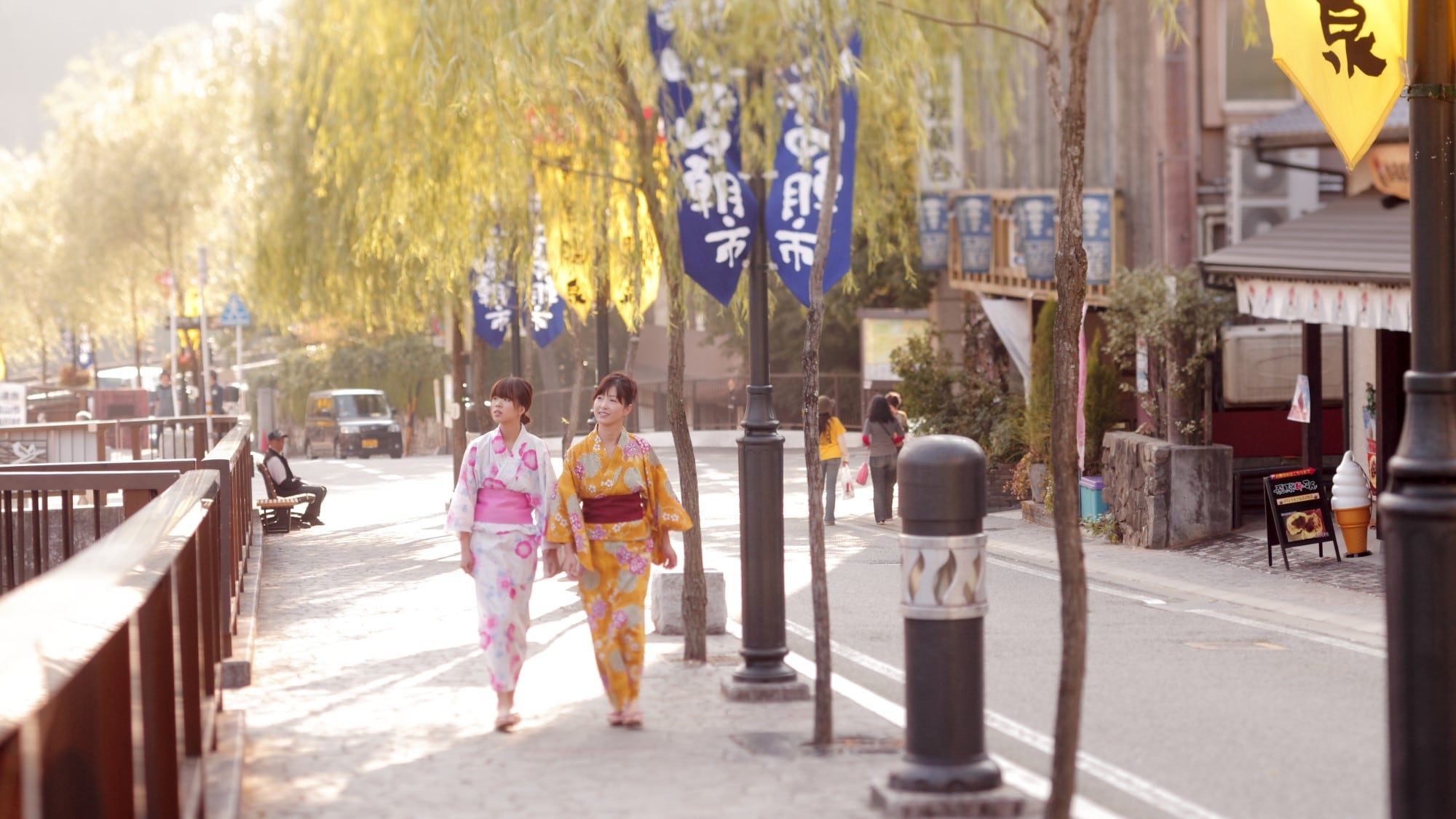 Walking around town (2 women)