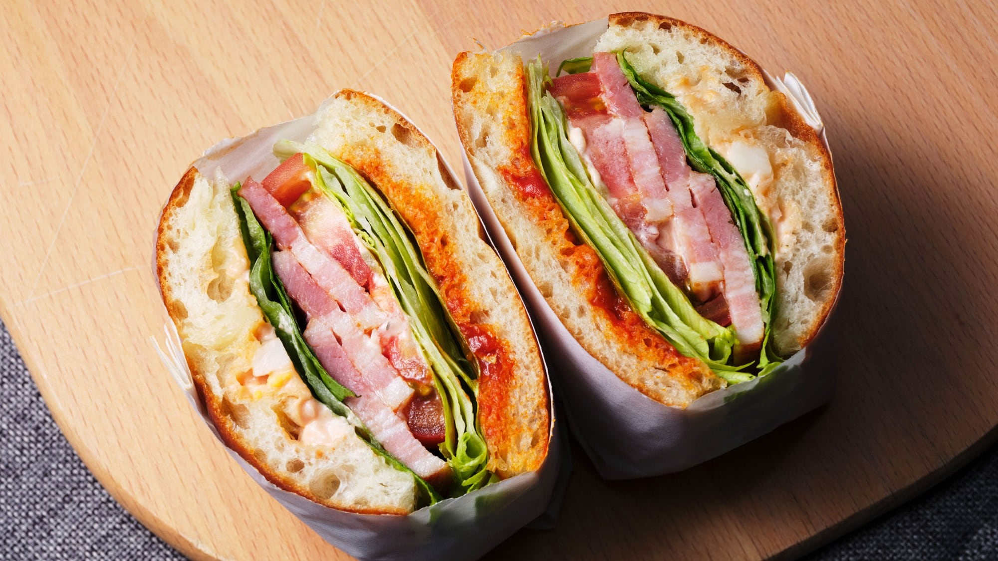 Breakfast | Prosciutto & Cream Cheese Sandwich (with soup, salad, and drink) *Image shown is for illustrative purposes only.