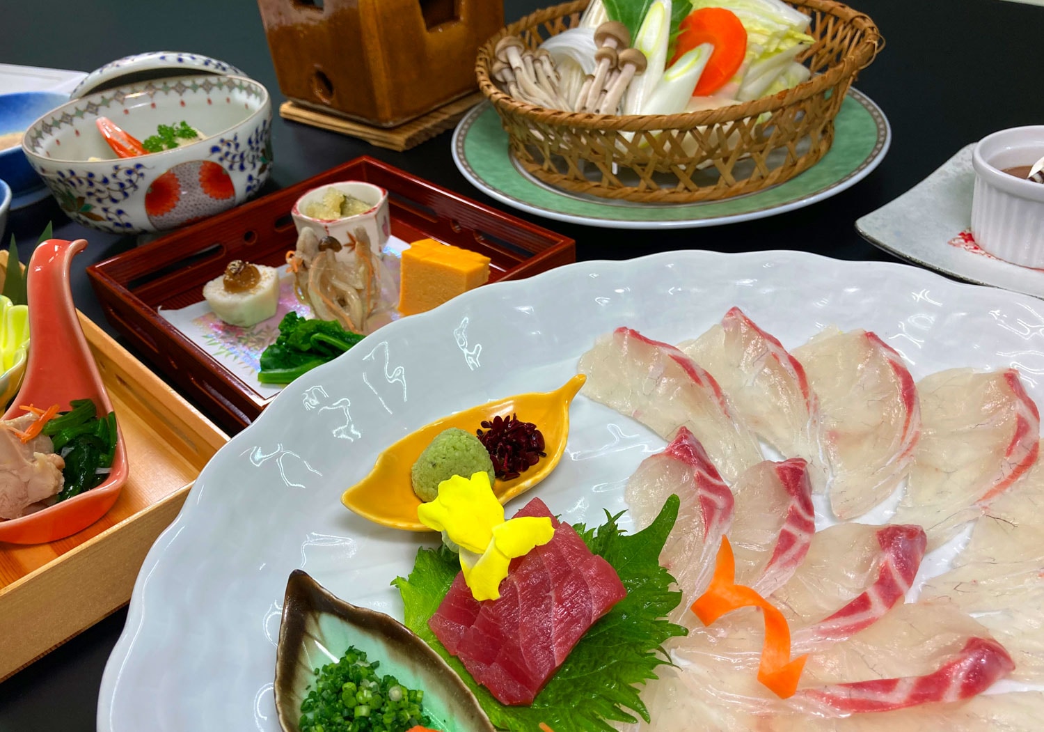 Sea bream shabu-shabu kaiseki