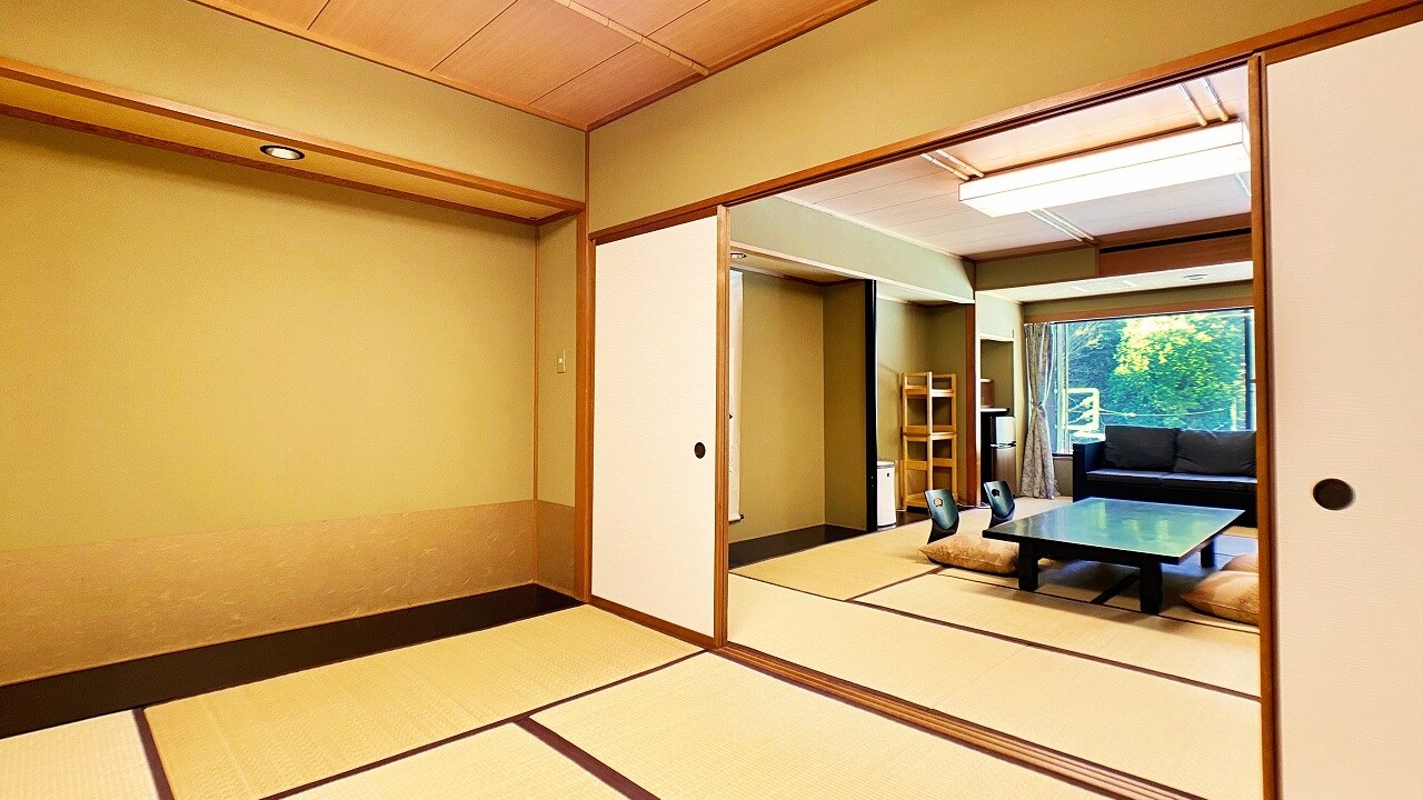 Spacious Japanese-style room 14 tatami mats + 6 tatami mats 2 rooms (with bath and toilet) Non-smoking