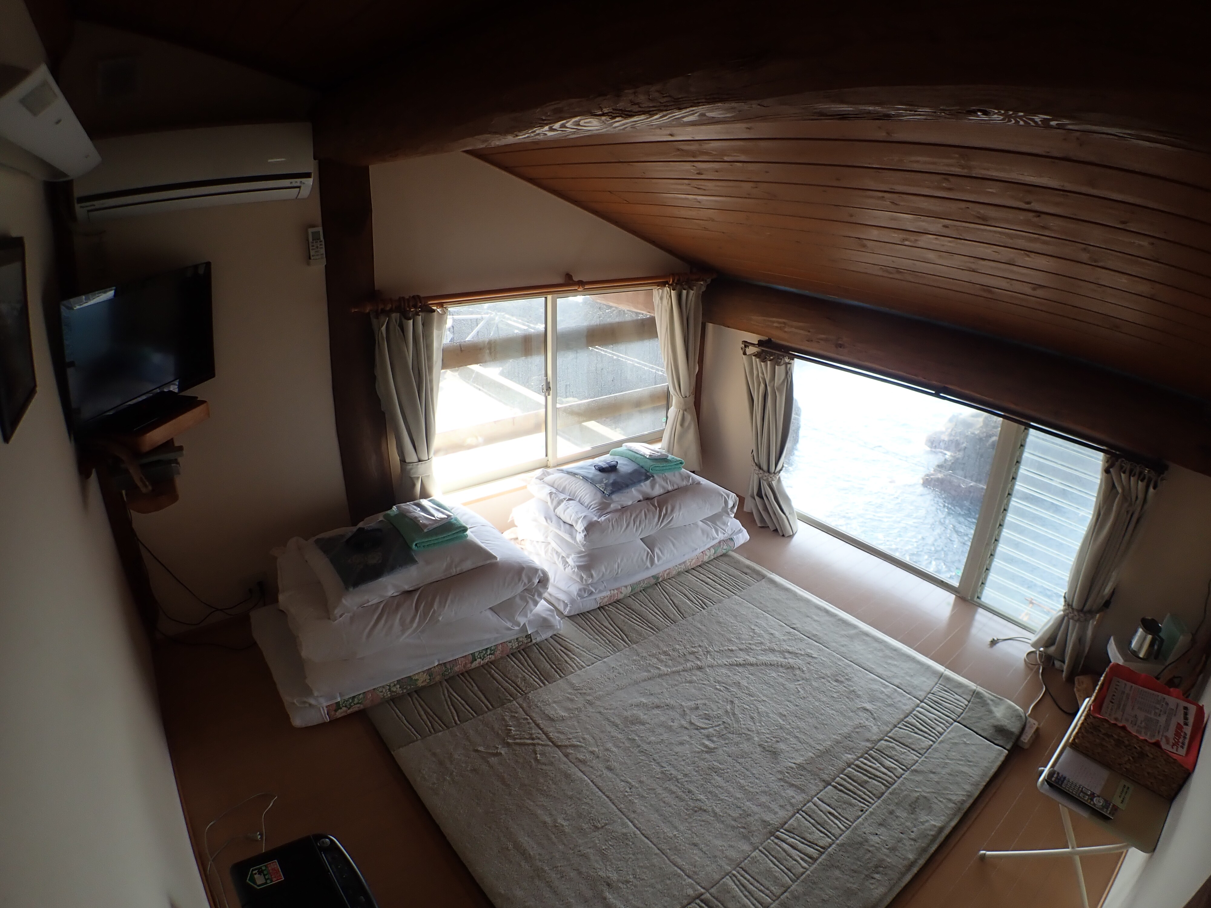 Between young leaves