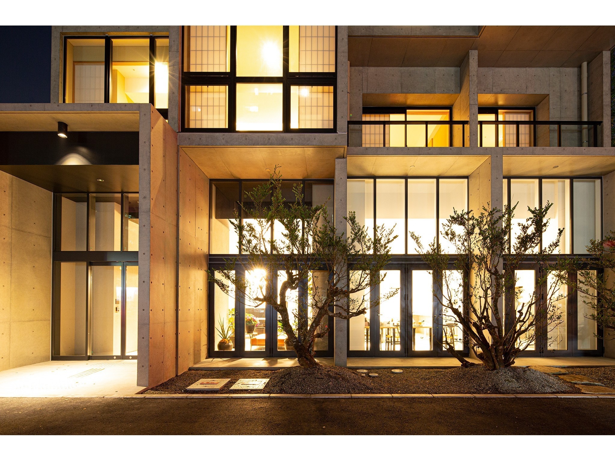 Exterior night front