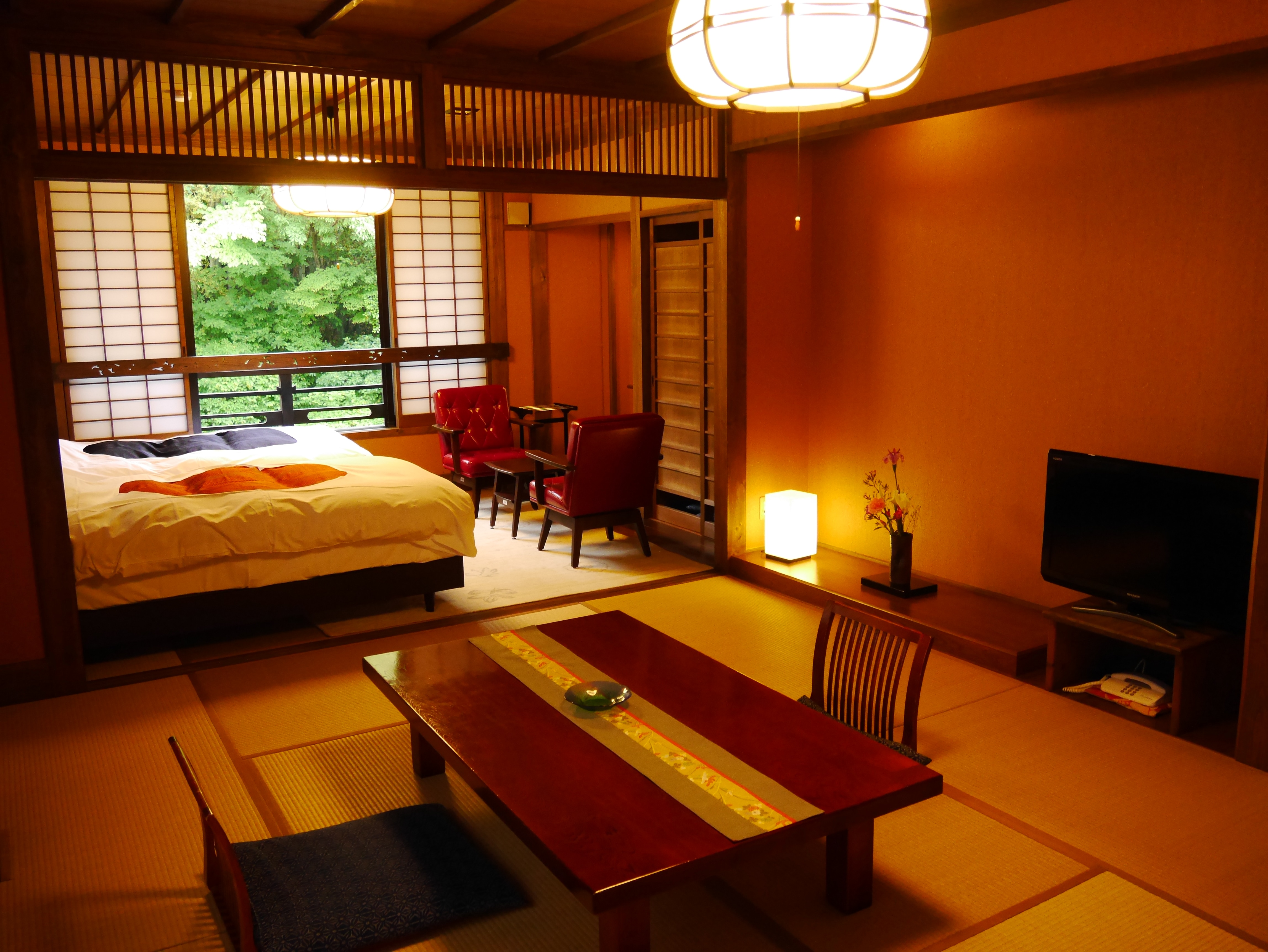 Beds available, Kawanawa Western-style room 6 + 10 tatami mats