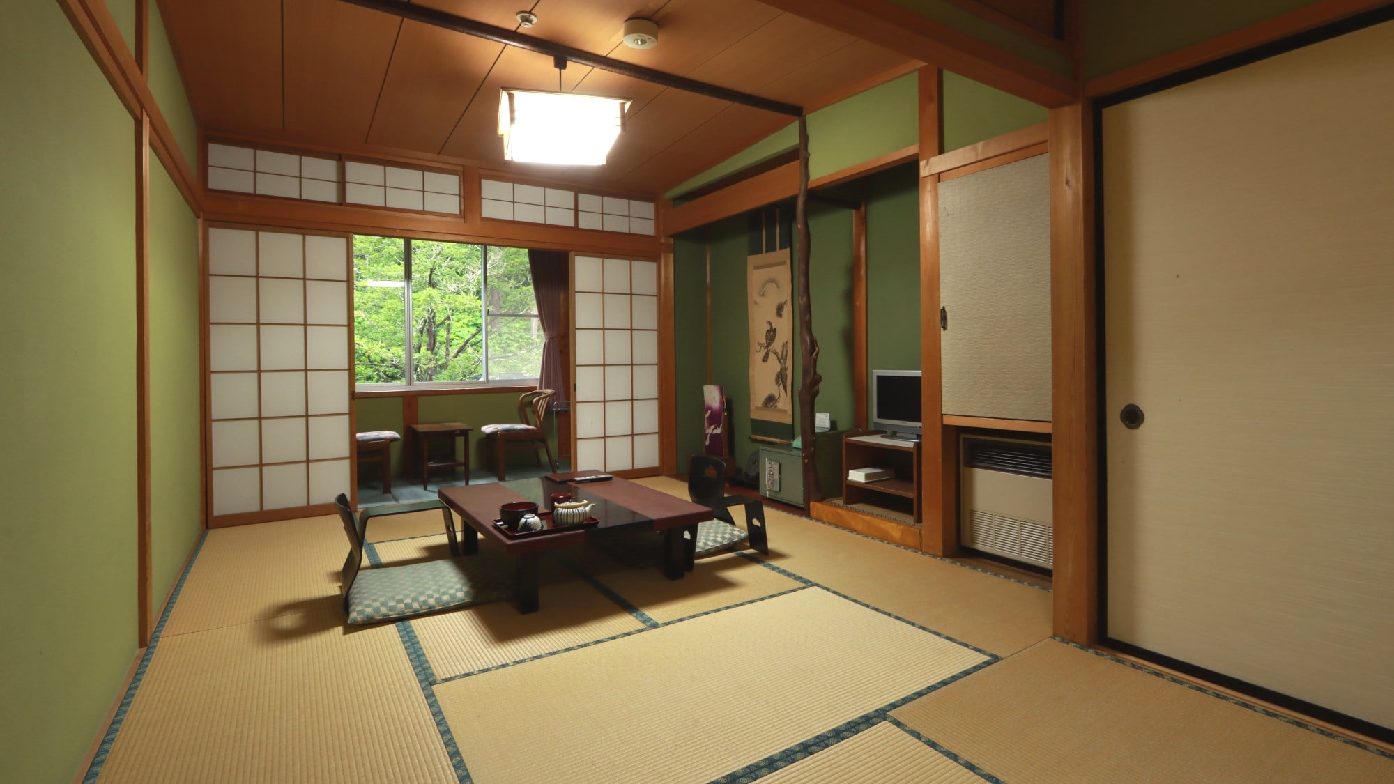 This is an example of a Japanese-style room with a bathroom and toilet. Only two rooms available.