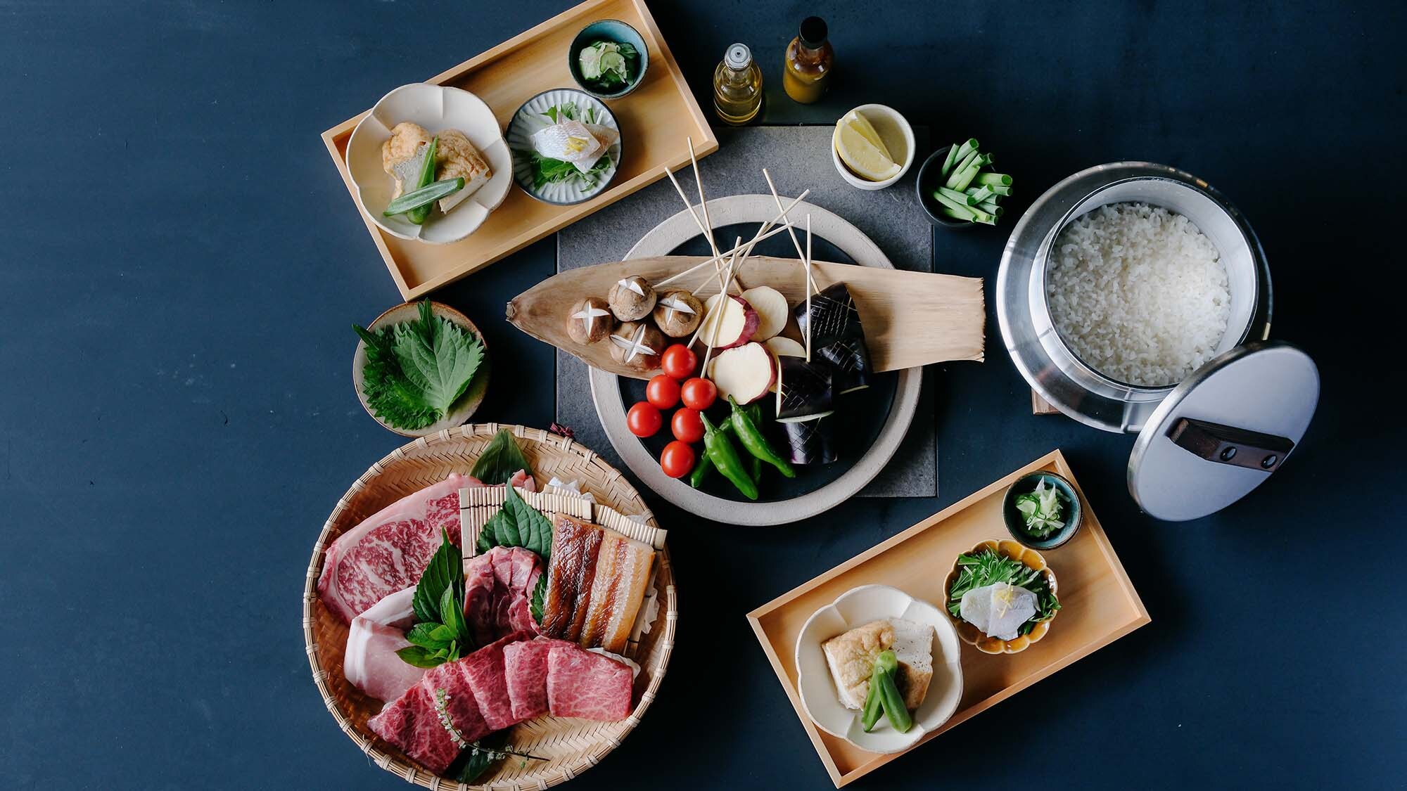 [Dinner] Premium charcoal grilled mountain set